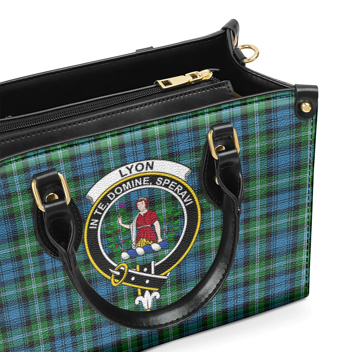 Lyon Tartan Crest Leather Handbag