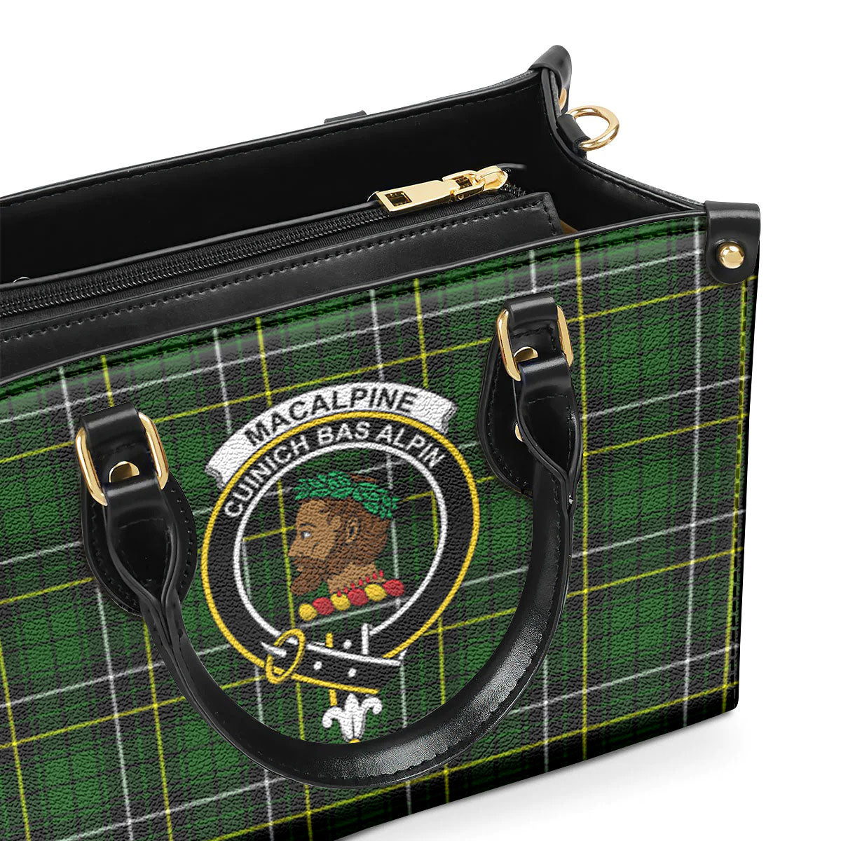 MacAlpine Modern Tartan Crest Leather Handbag