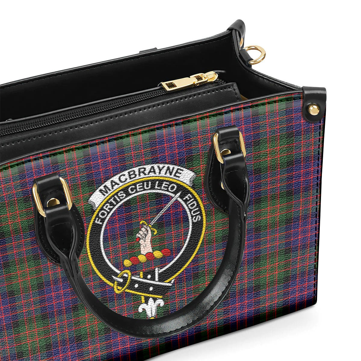 MacBrayne Tartan Crest Leather Handbag