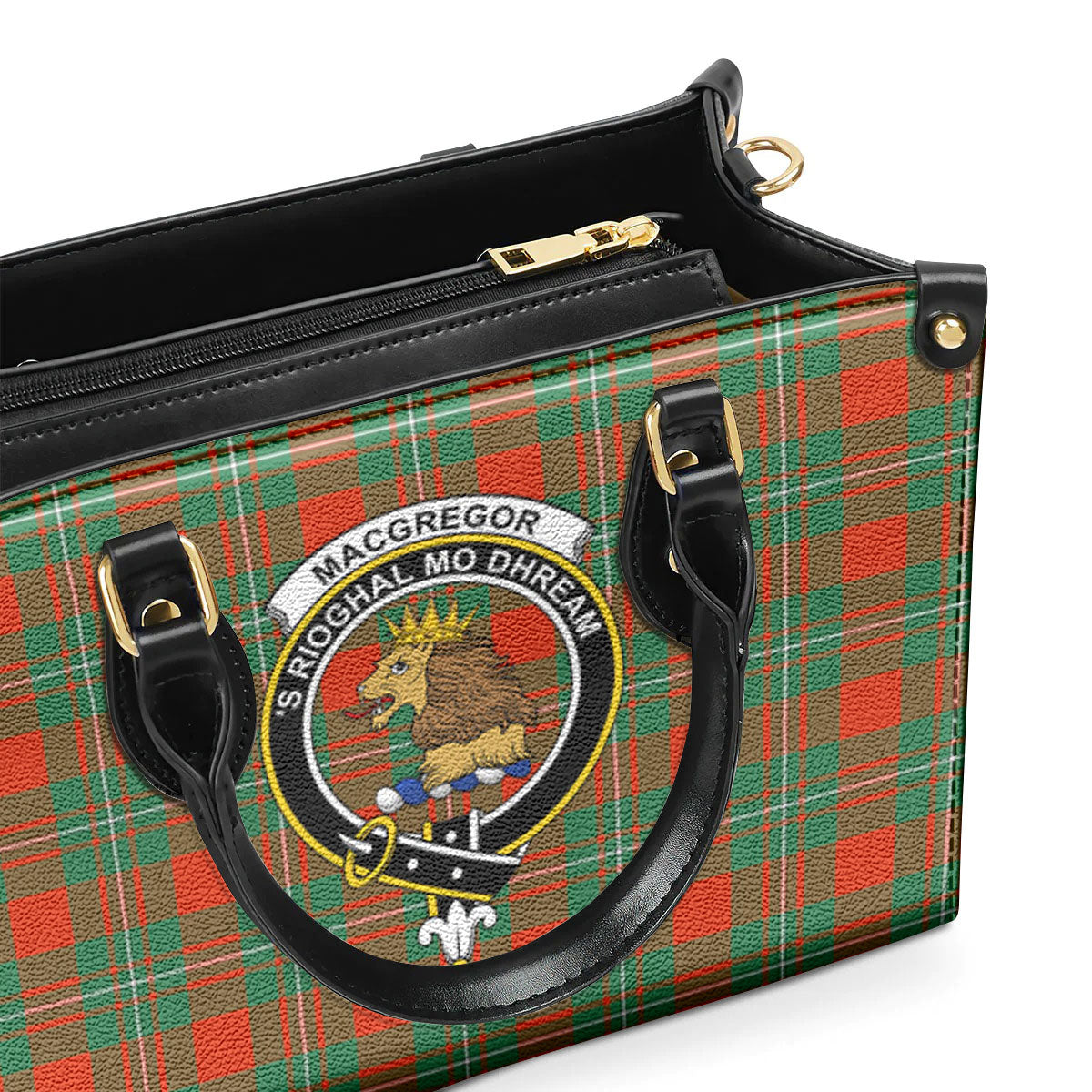 MacGregor Ancient Tartan Crest Leather Handbag