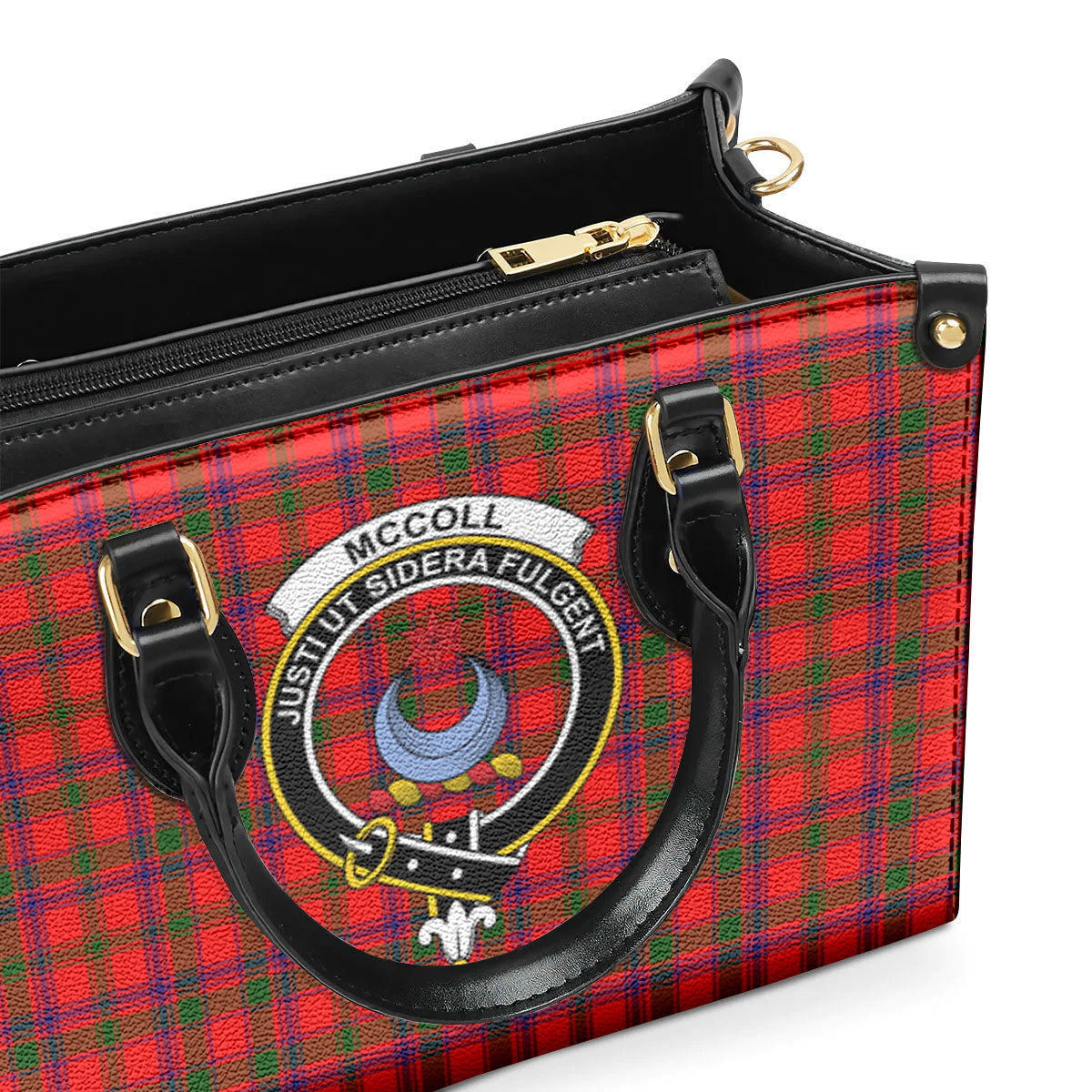 McColl Tartan Crest Leather Handbag