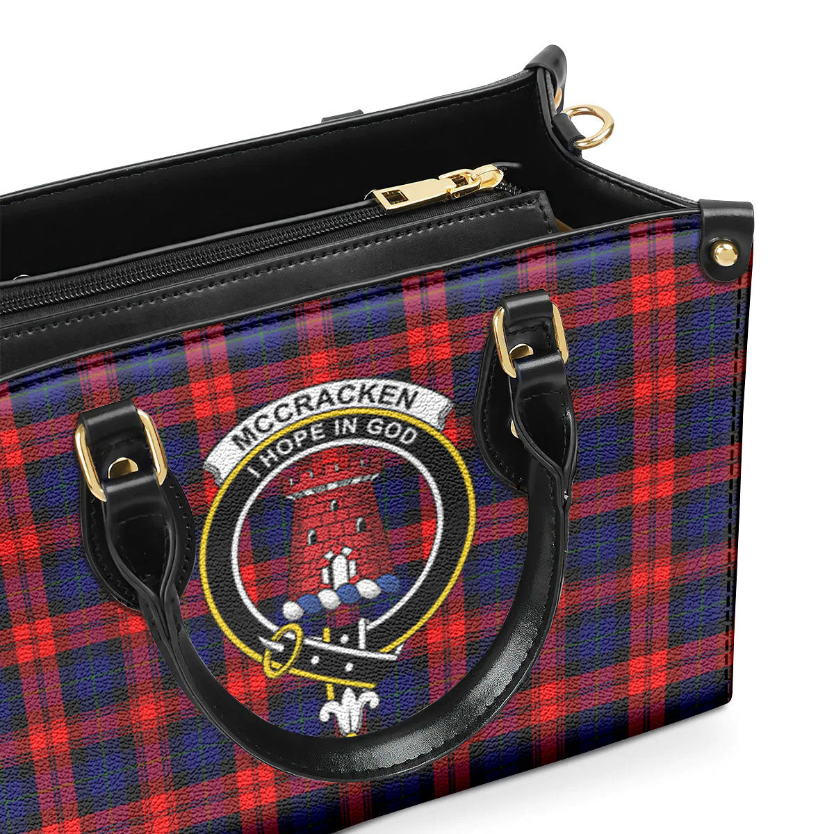 McCracken Tartan Crest Leather Handbag