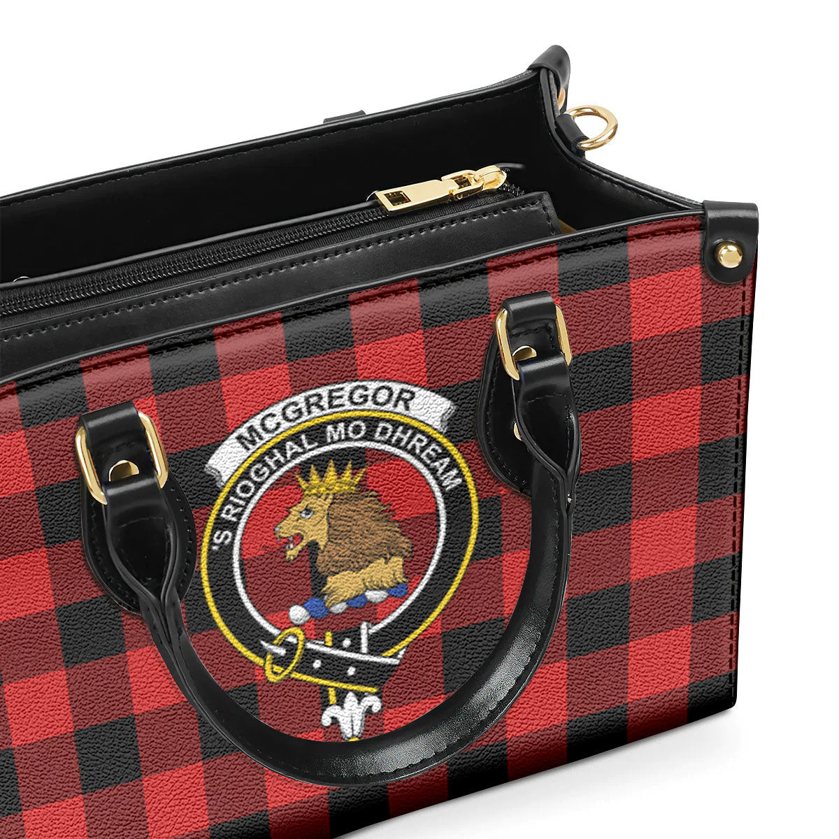 McGregor Rob Roy Modern Tartan Crest Leather Handbag