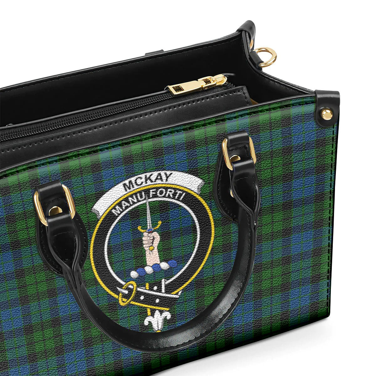 McKay Modern Tartan Crest Leather Handbag