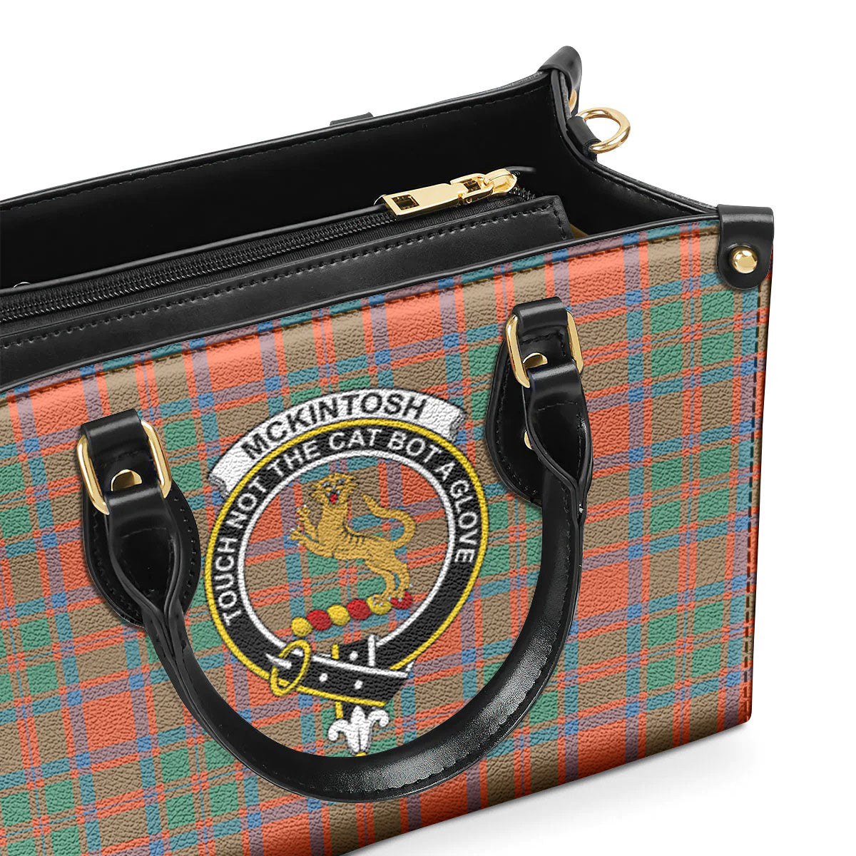 McKintosh Ancient Tartan Crest Leather Handbag