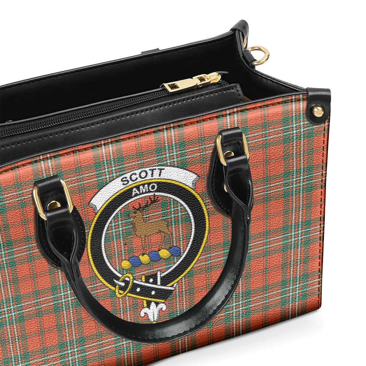 Scott Ancient Tartan Crest Leather Handbag