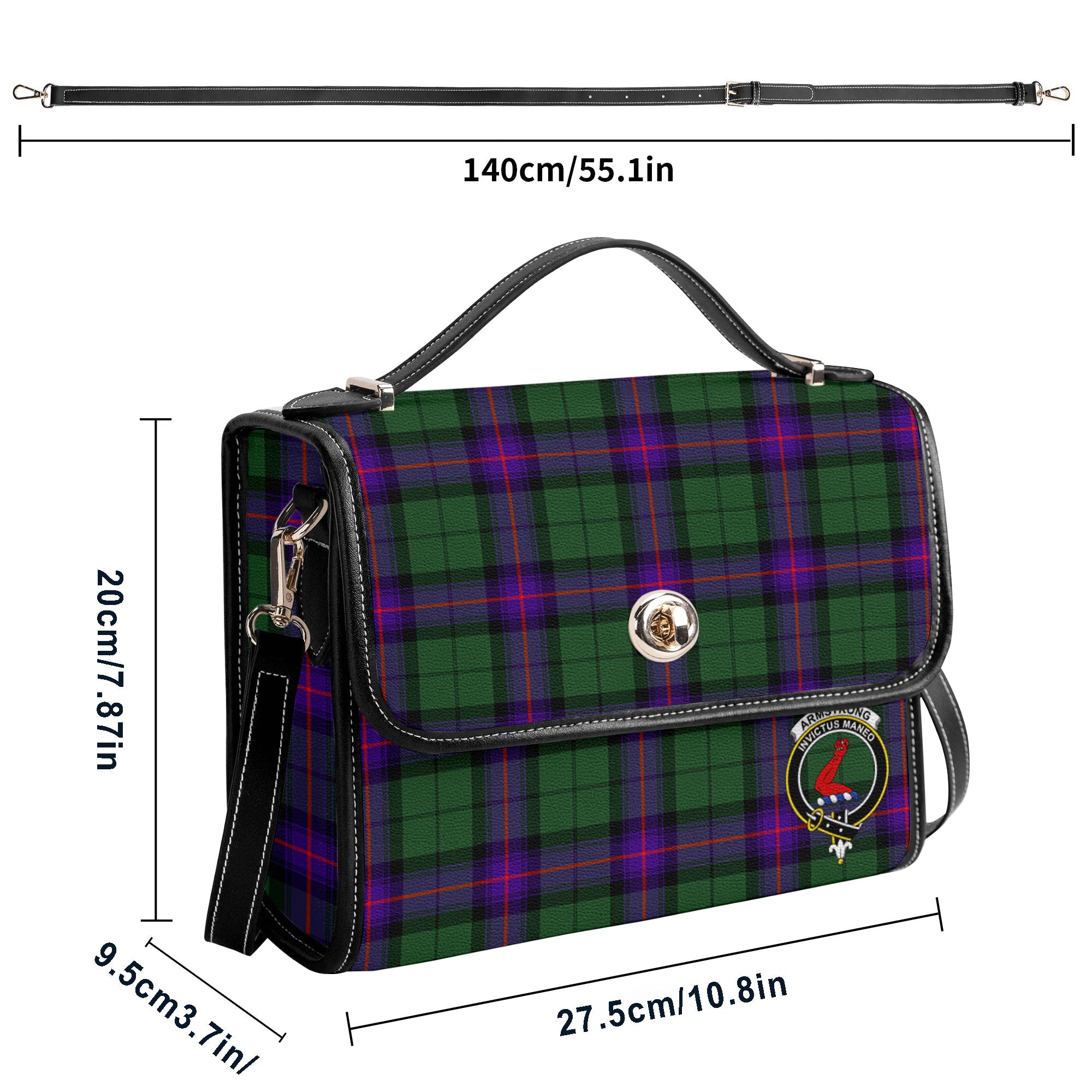 Armstrong Modern Tartan Crest Satchel Bag