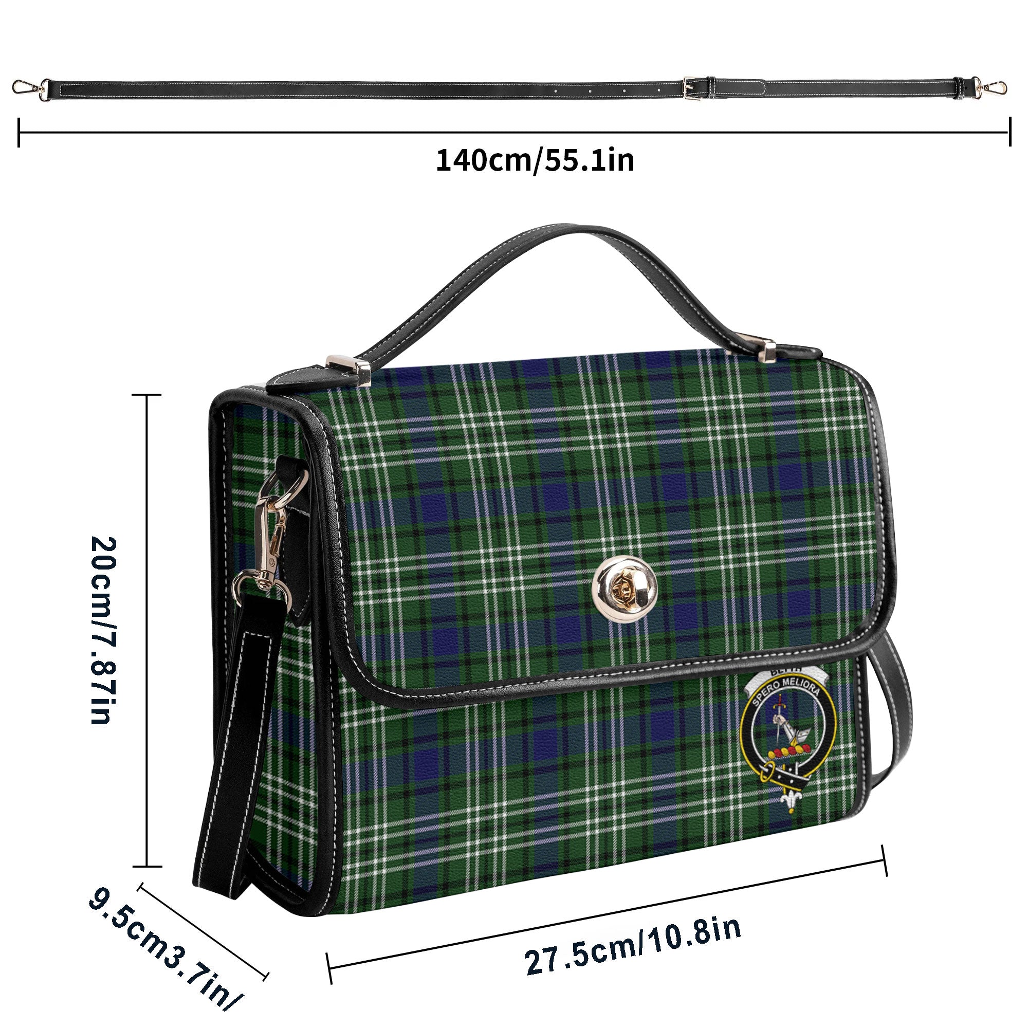 Blyth Tartan Crest Satchel Bag