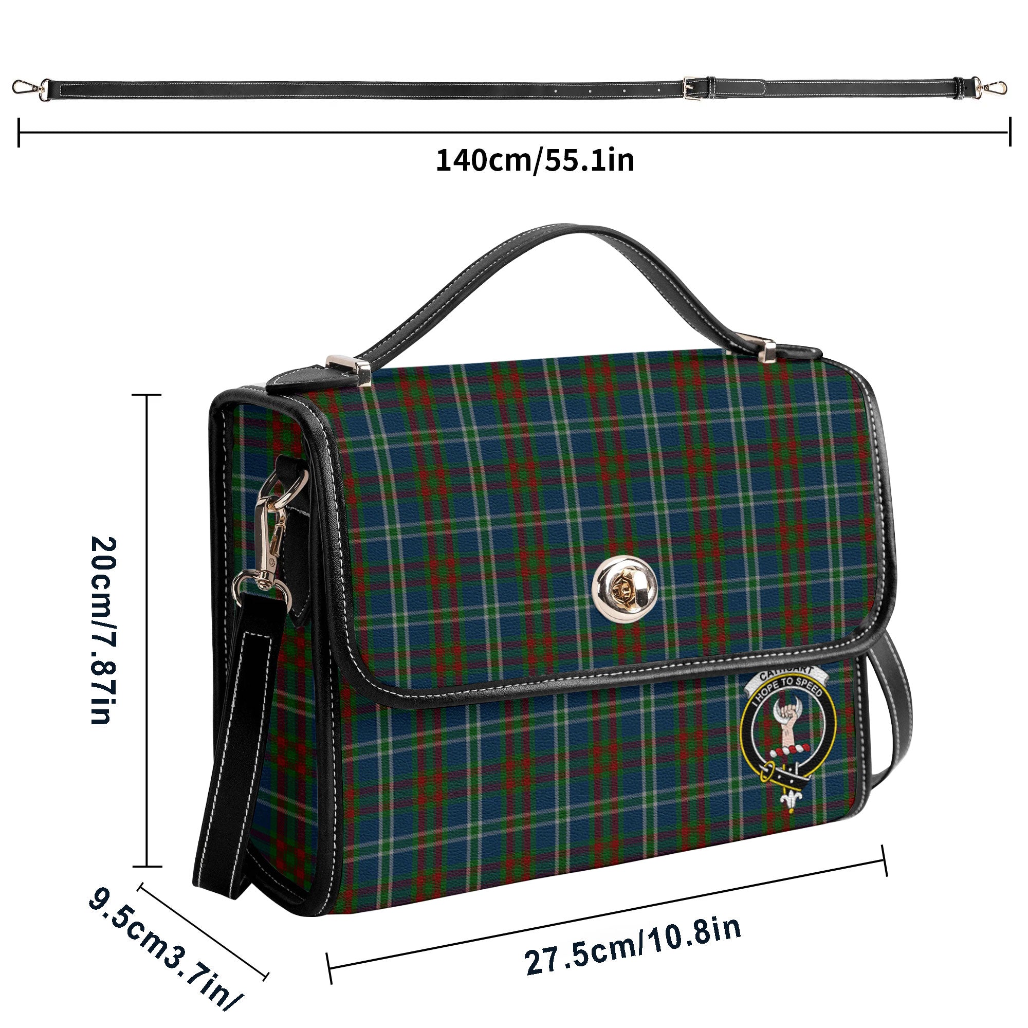 Cathcart Tartan Crest Satchel Bag