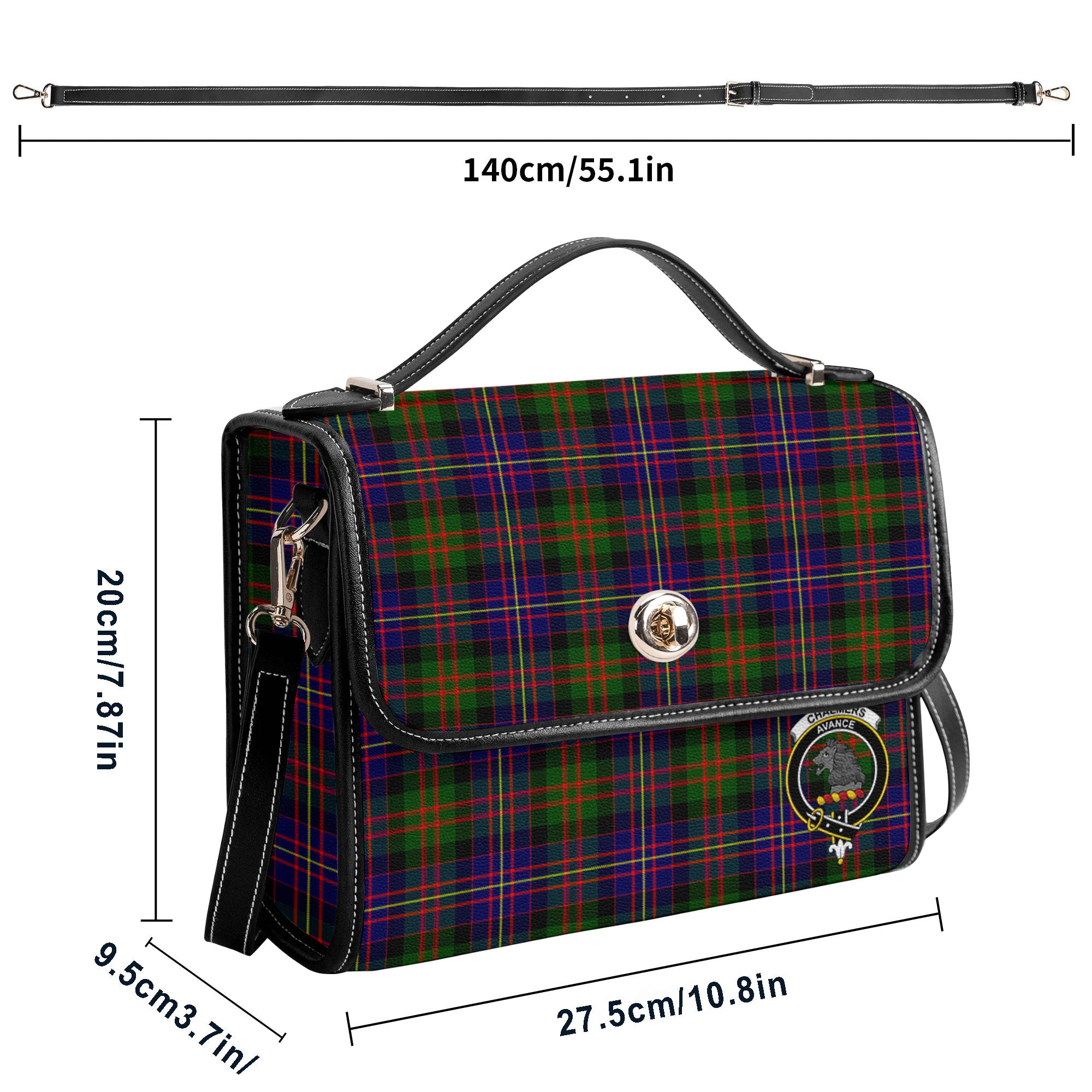 Chalmers Tartan Crest Satchel Bag