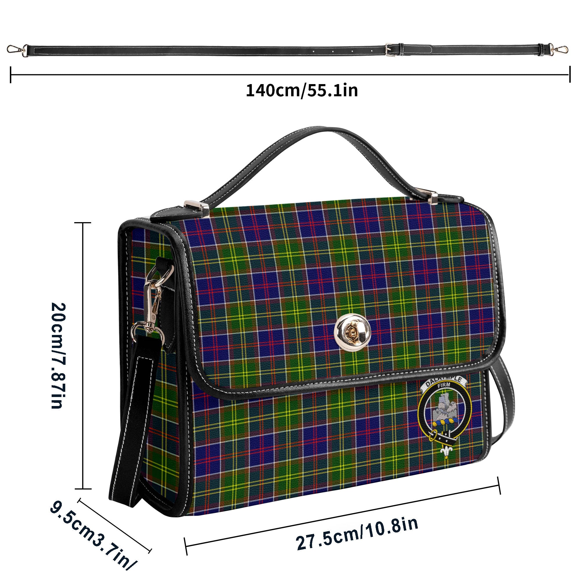 Dalrymple Tartan Crest Satchel Bag