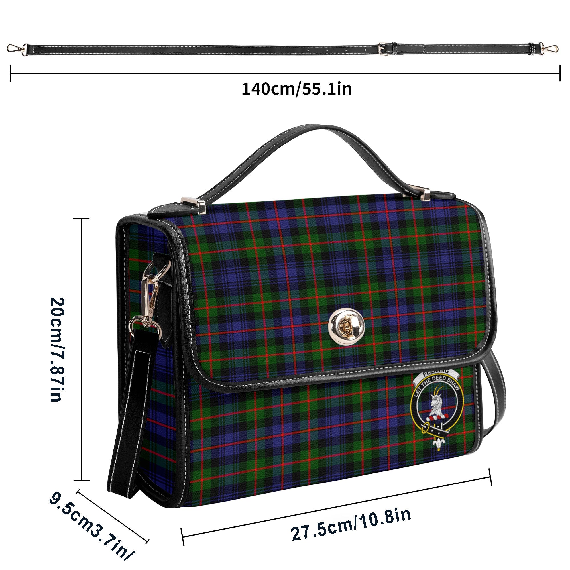 Fleming Tartan Crest Satchel Bag