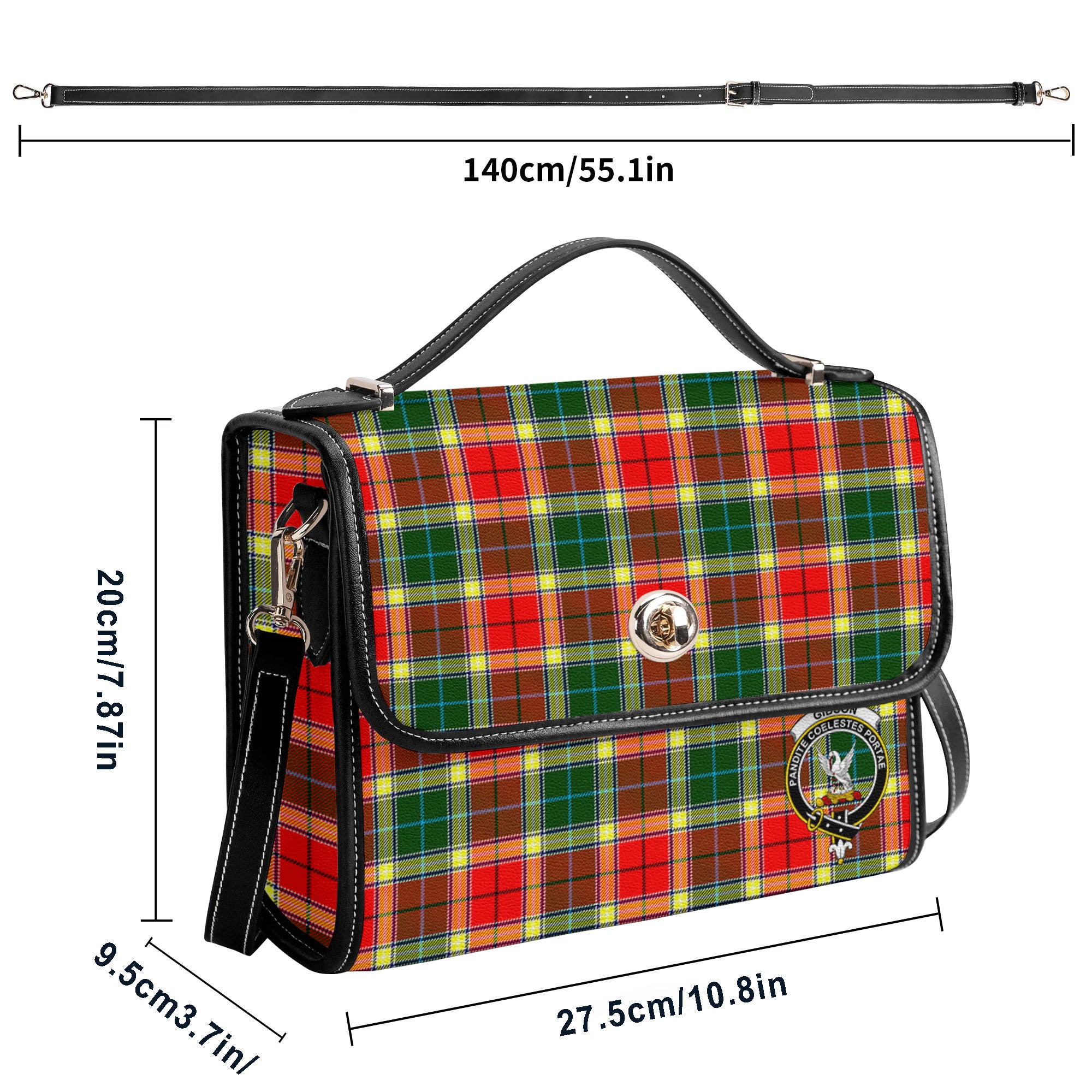 Gibson Tartan Crest Satchel Bag
