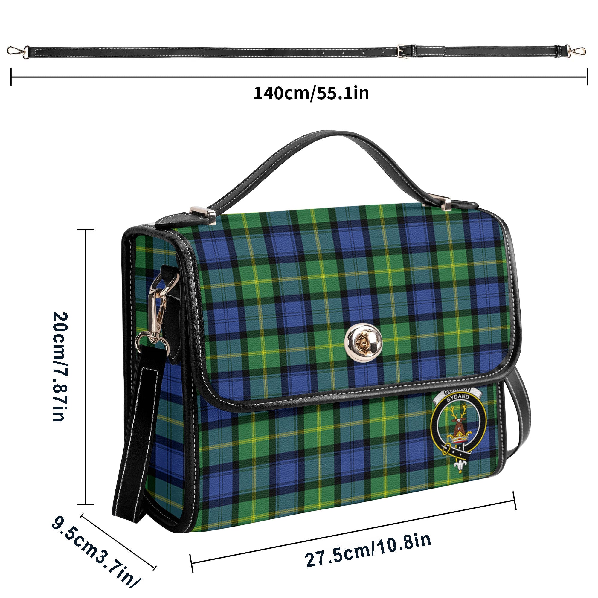 Gordon Old Ancient Tartan Crest Satchel Bag