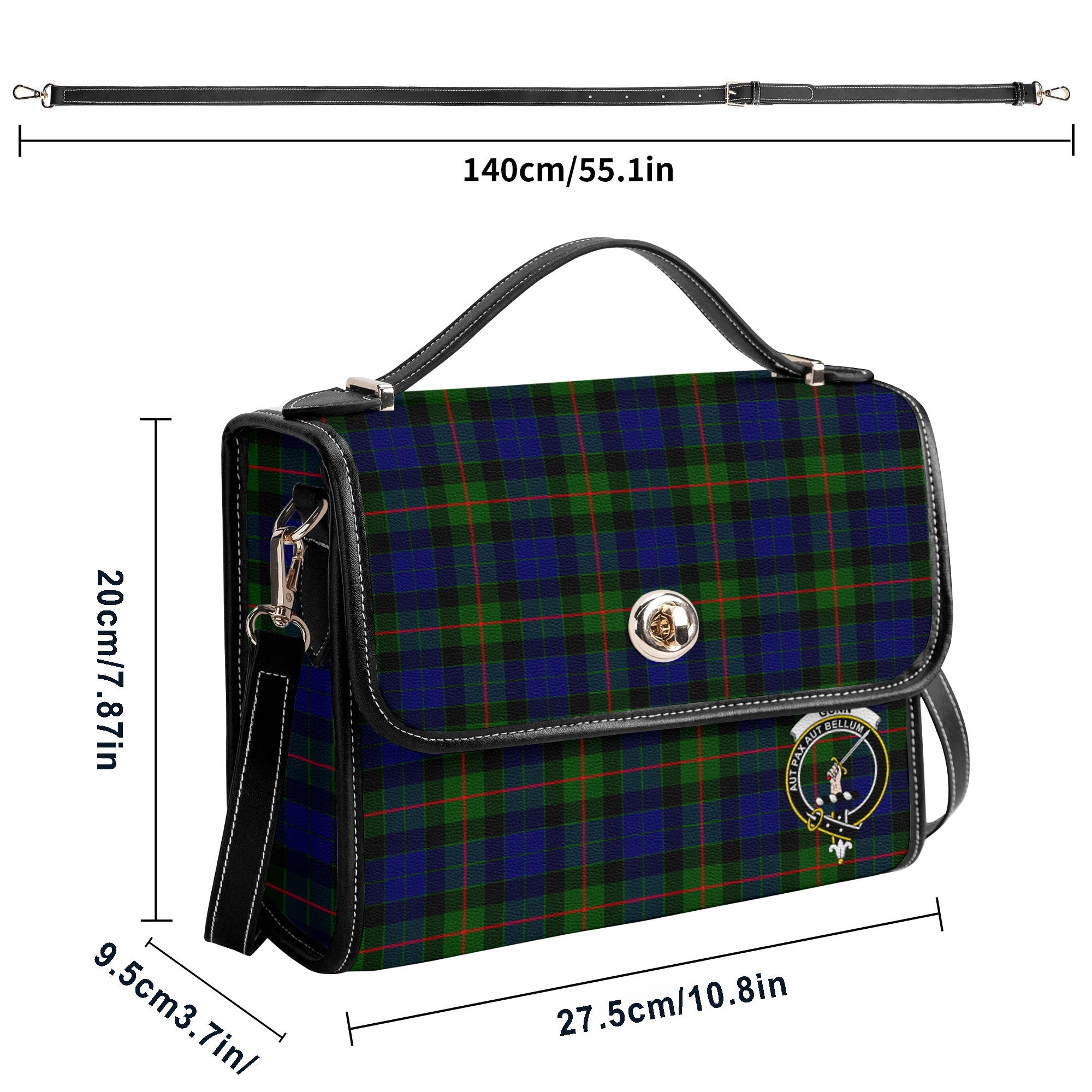 Gunn Modern Tartan Crest Satchel Bag