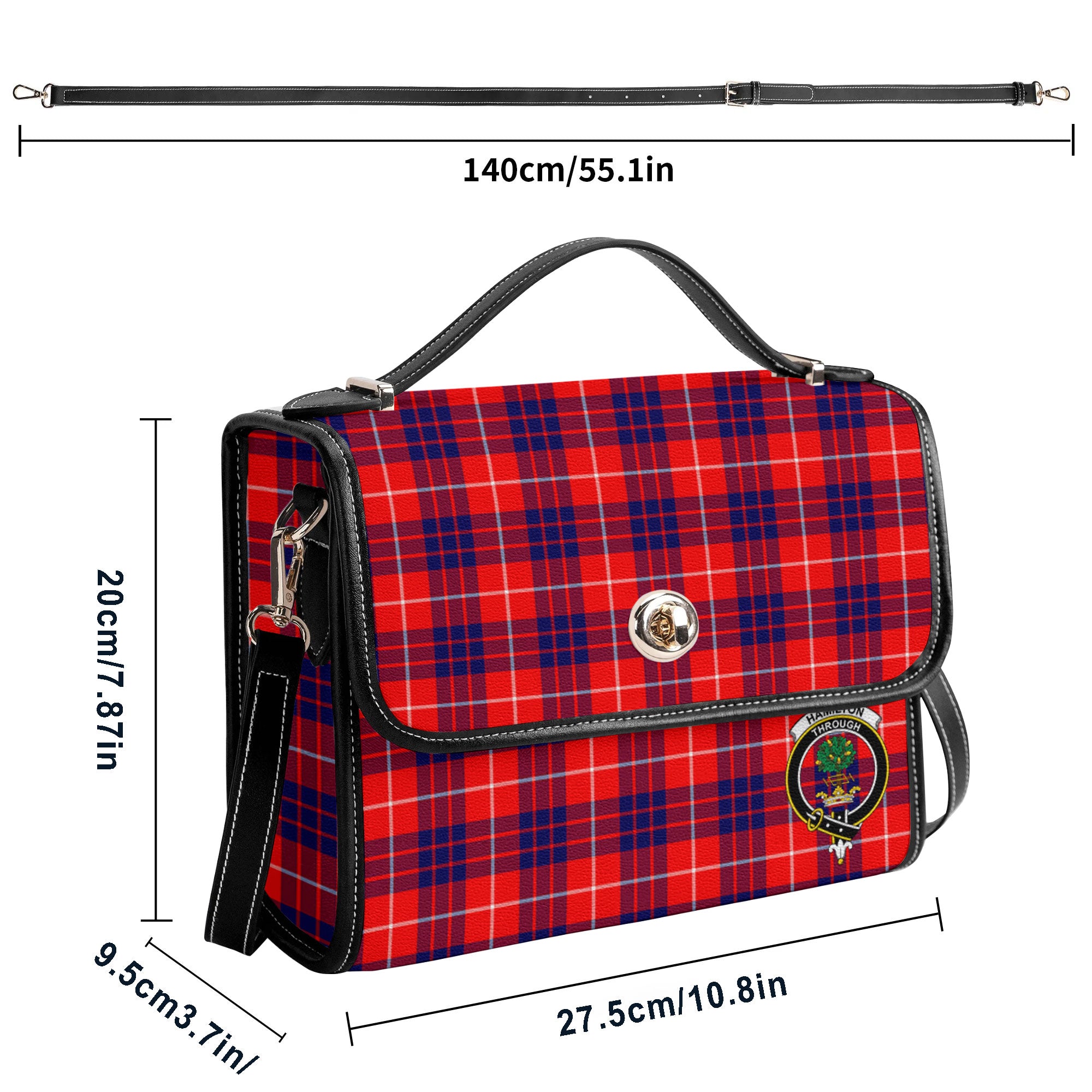 Hamilton Modern Tartan Crest Satchel Bag