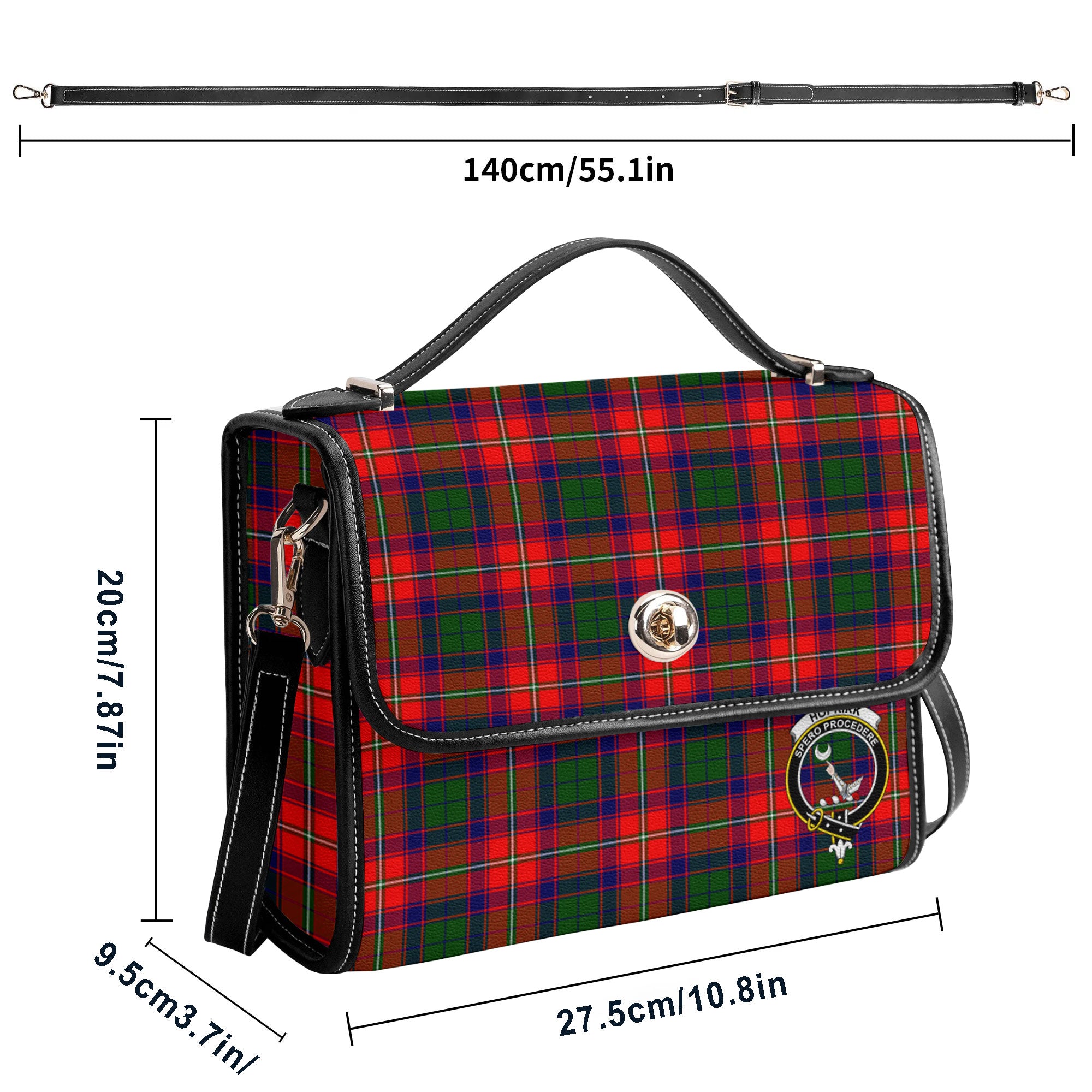 Hopkirk Tartan Crest Satchel Bag