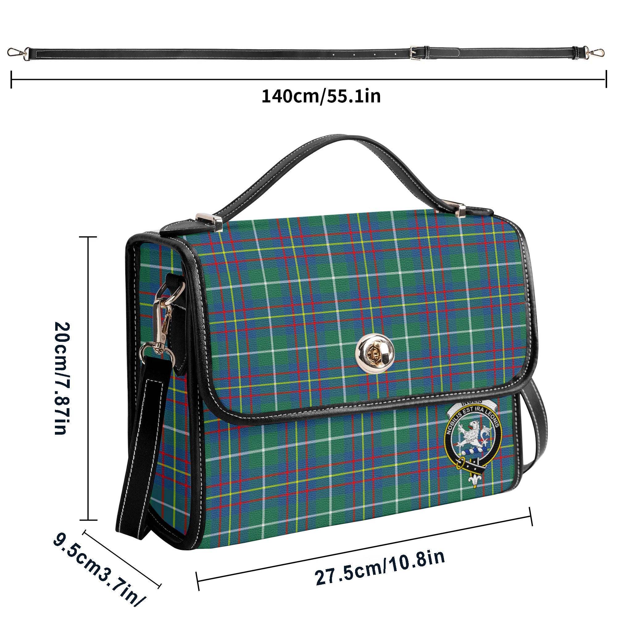 Inglis Ancient Tartan Crest Satchel Bag