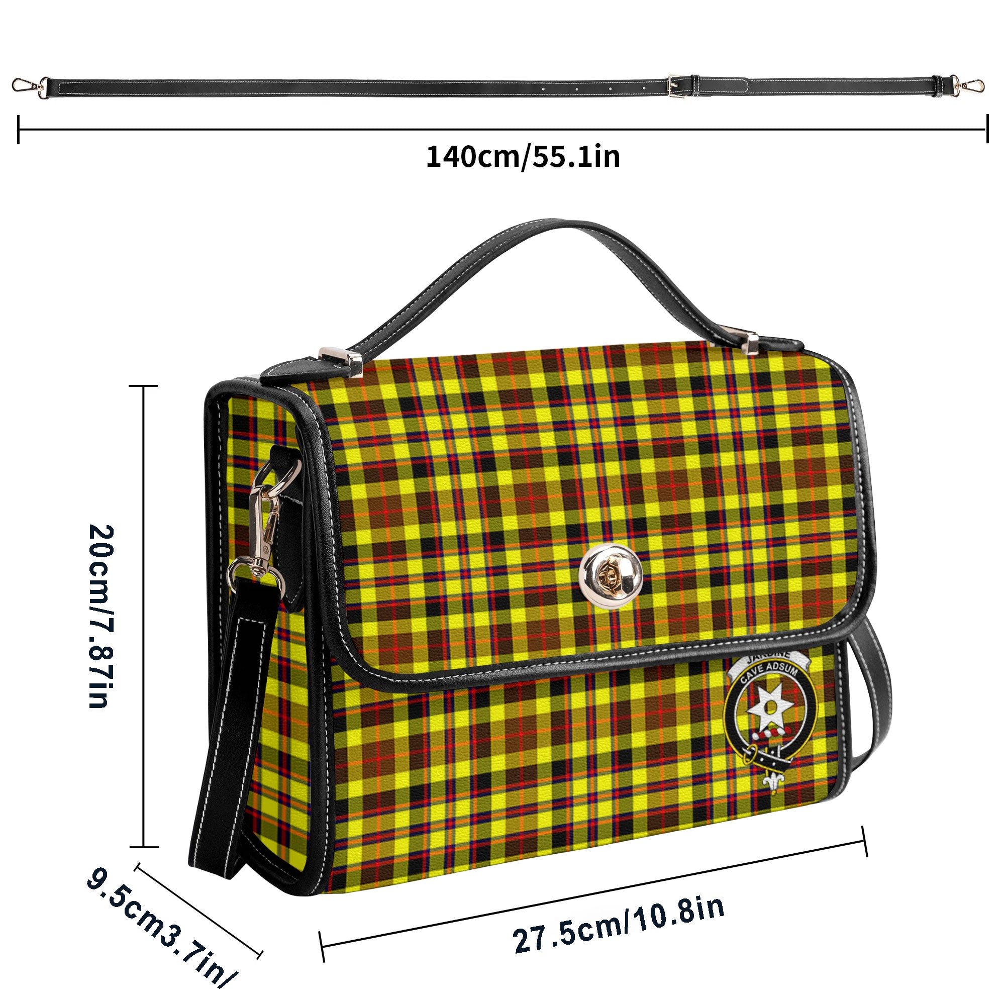 Jardine Tartan Crest Satchel Bag