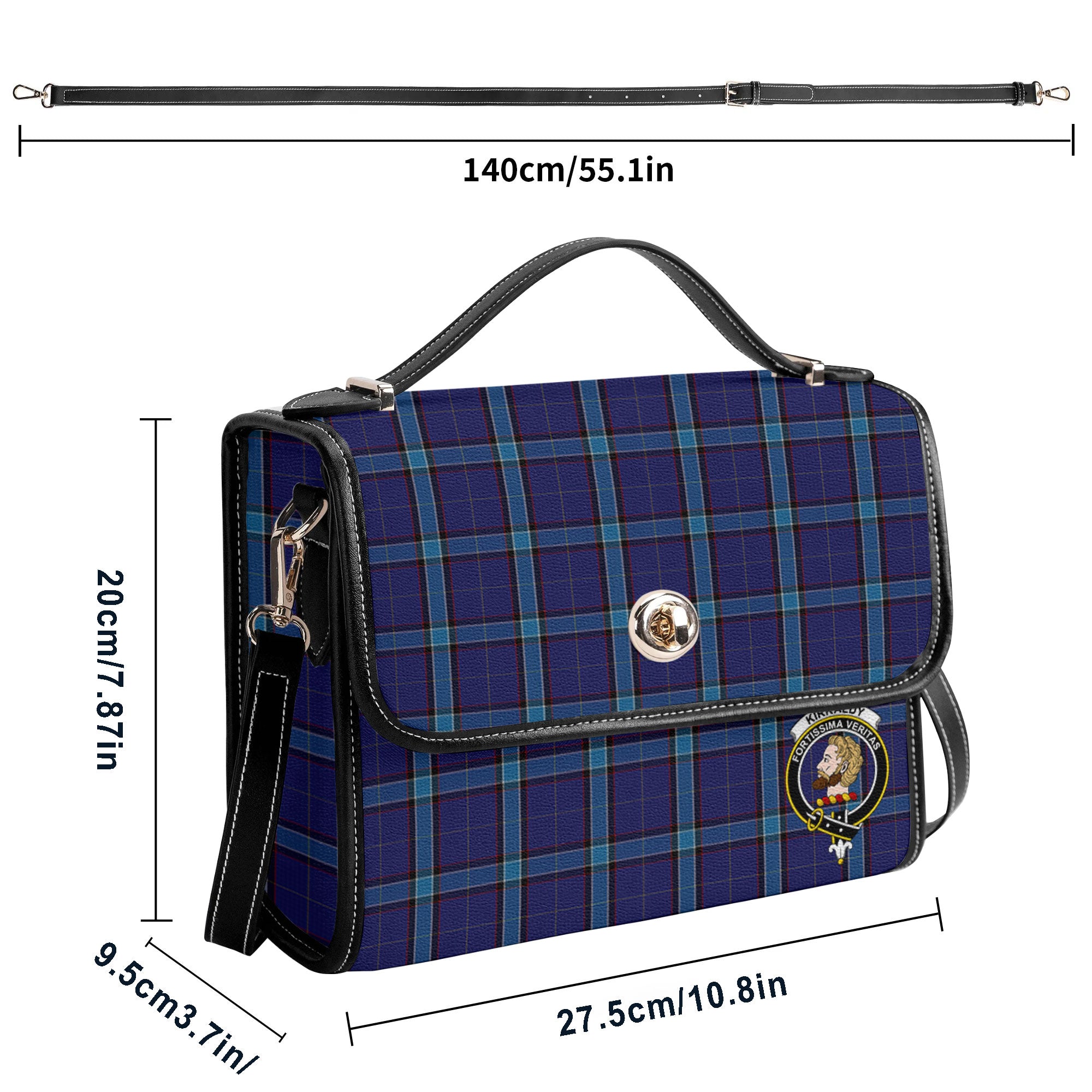 Kirkaldy Tartan Crest Satchel Bag