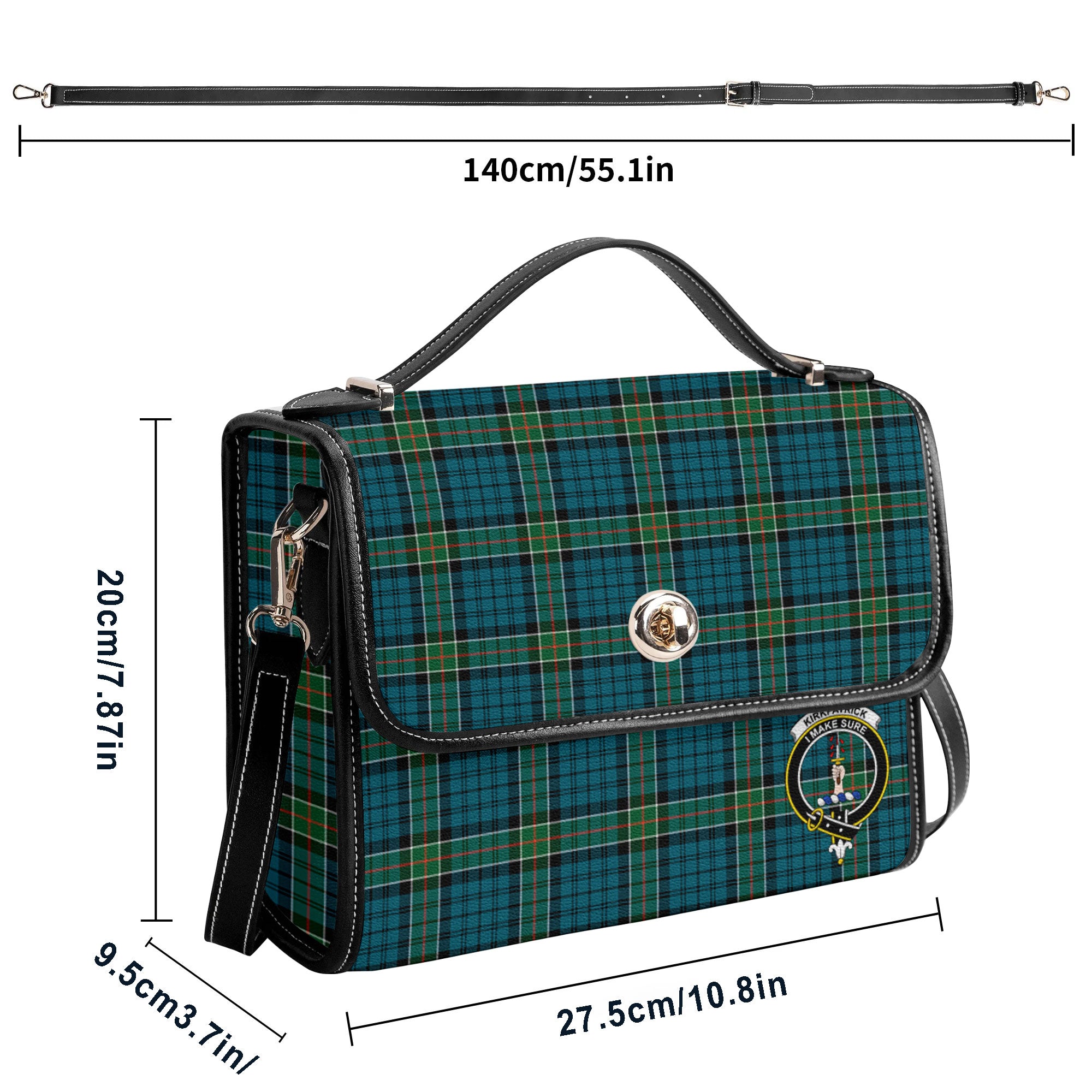 Kirkpatrick Ancient Tartan Crest Satchel Bag