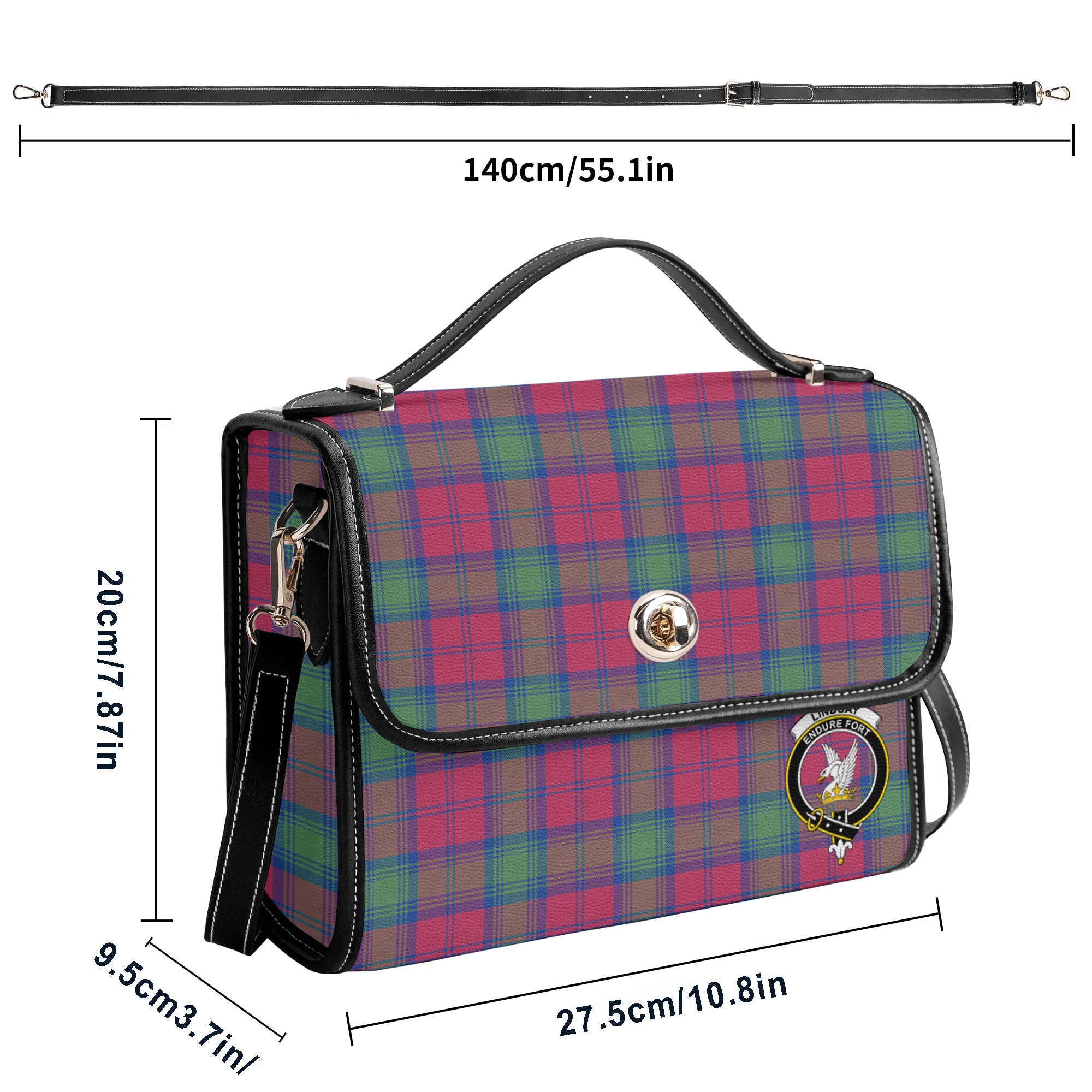 Lindsay Ancient Tartan Crest Satchel Bag