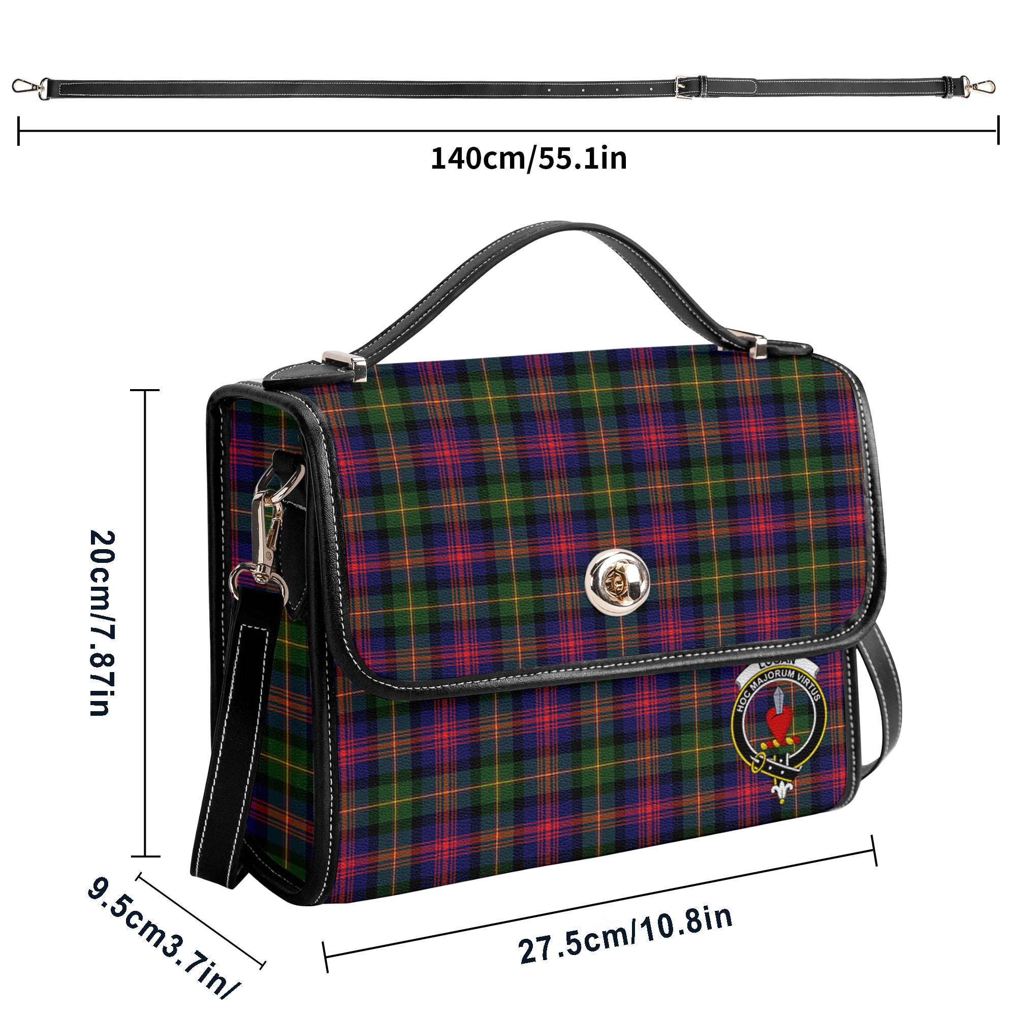 Logan Modern Tartan Crest Satchel Bag