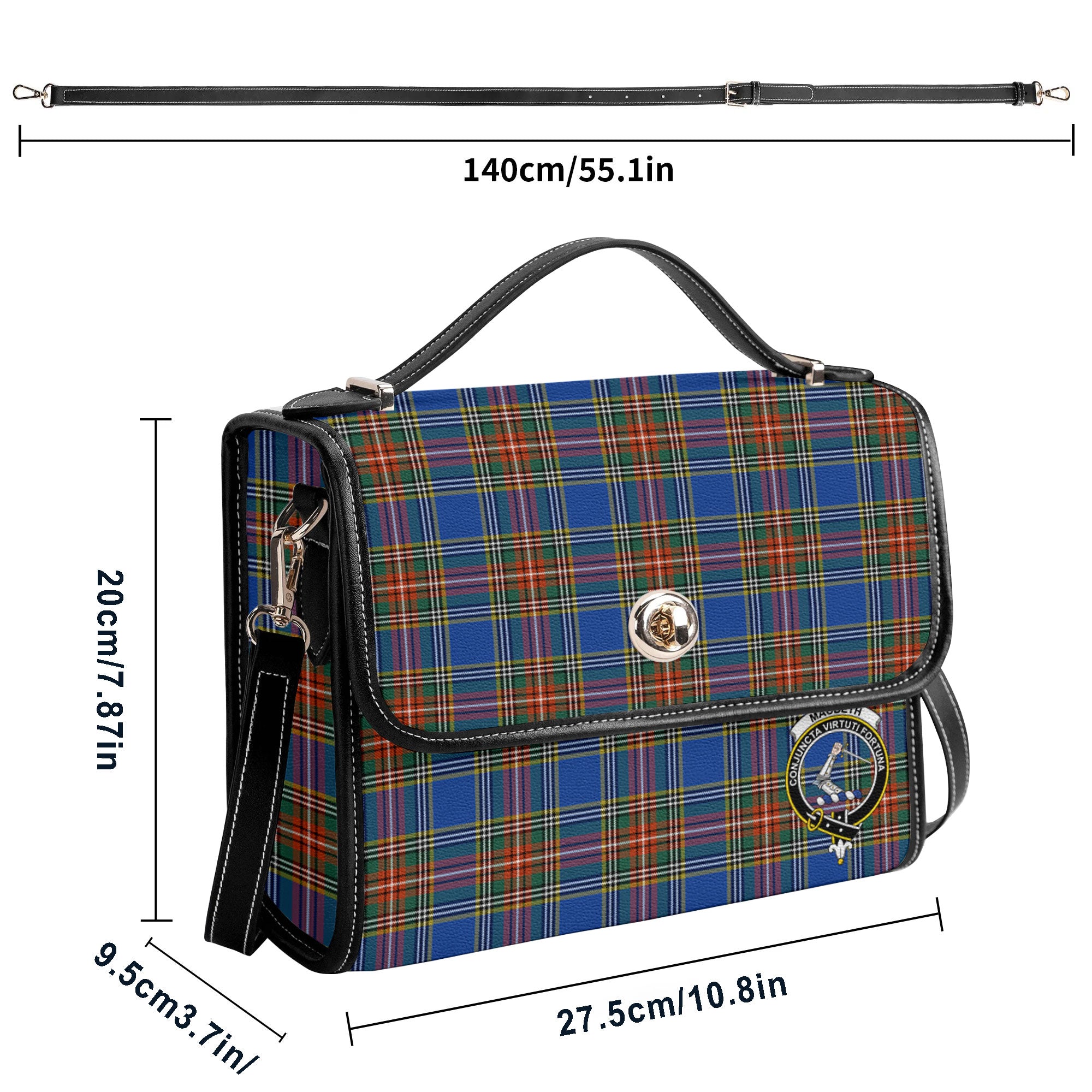 MacBeth Ancient Tartan Crest Satchel Bag