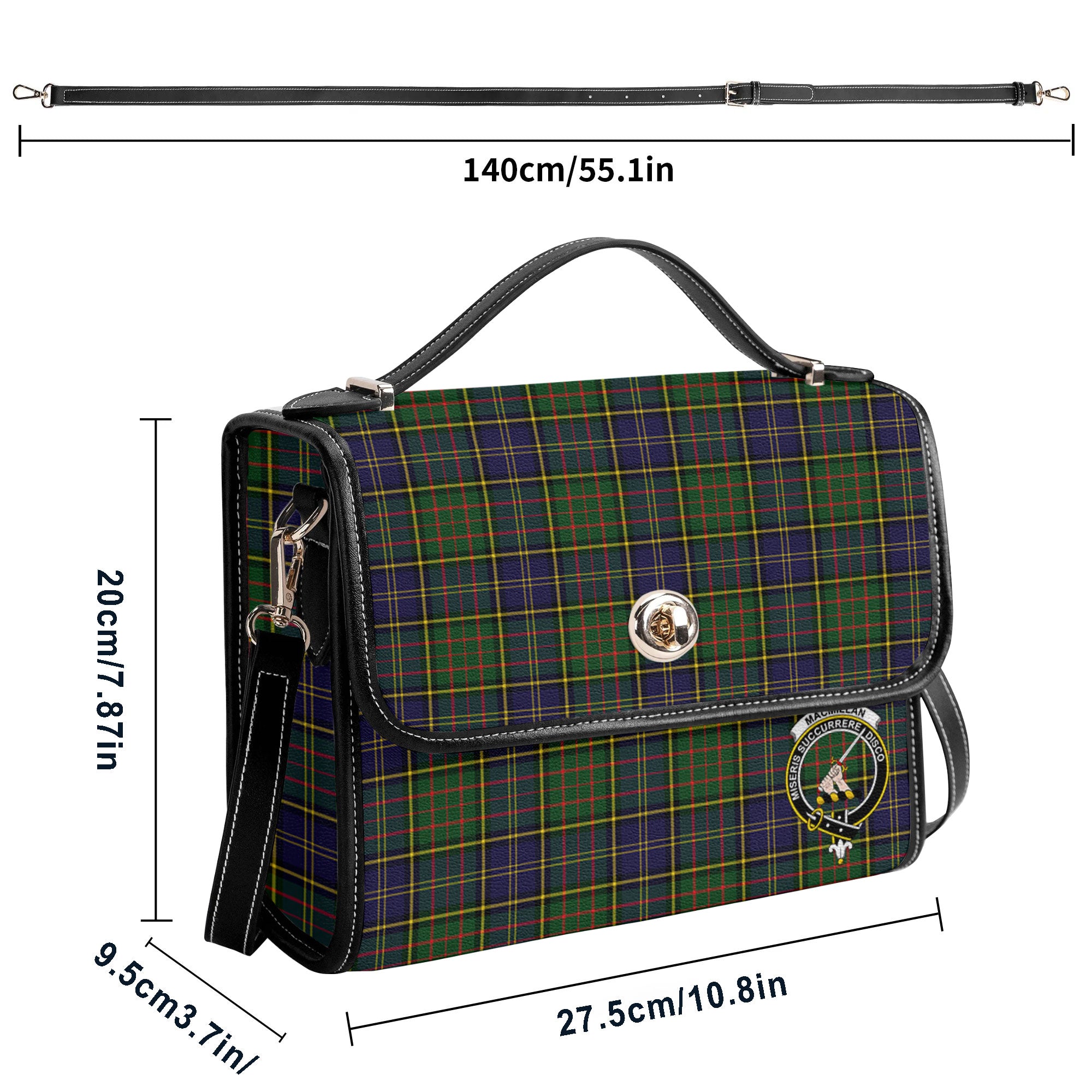 MacMillan Hunting Modern Tartan Crest Satchel Bag