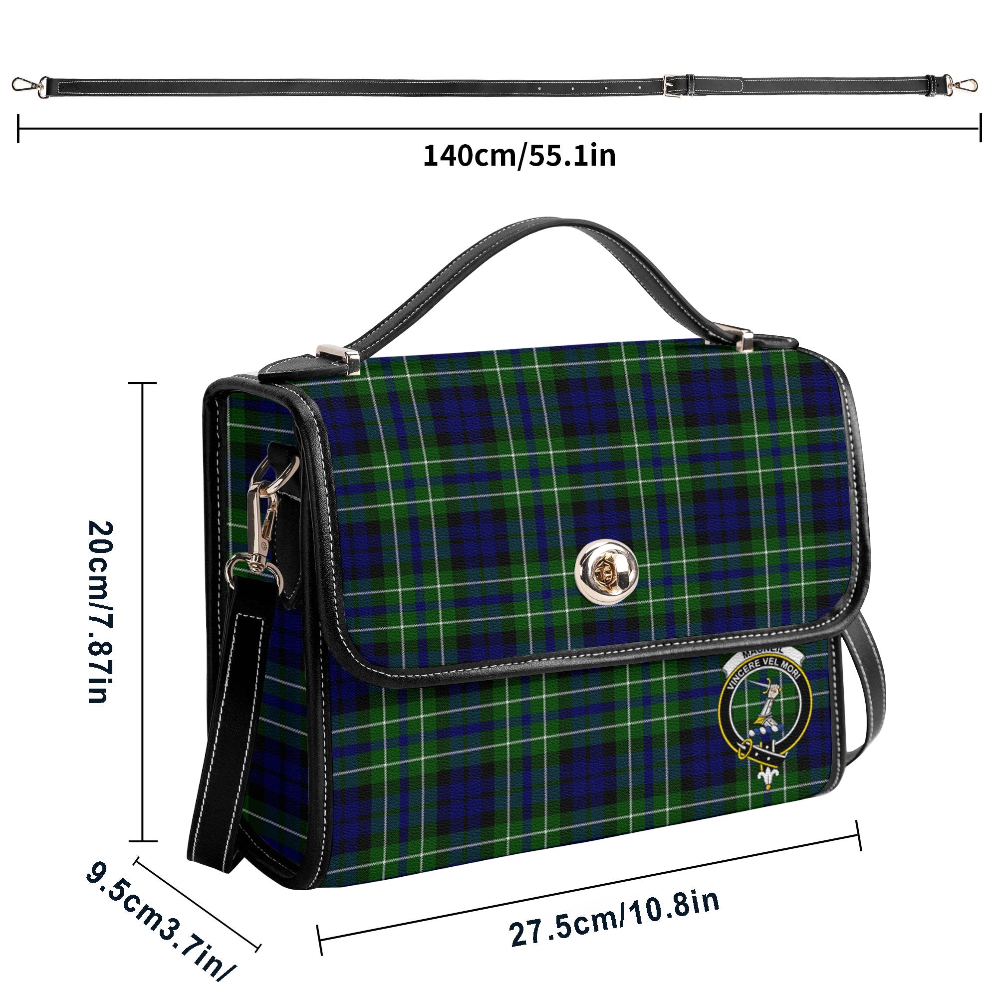 MacNeil of Colonsay Modern Tartan Crest Satchel Bag