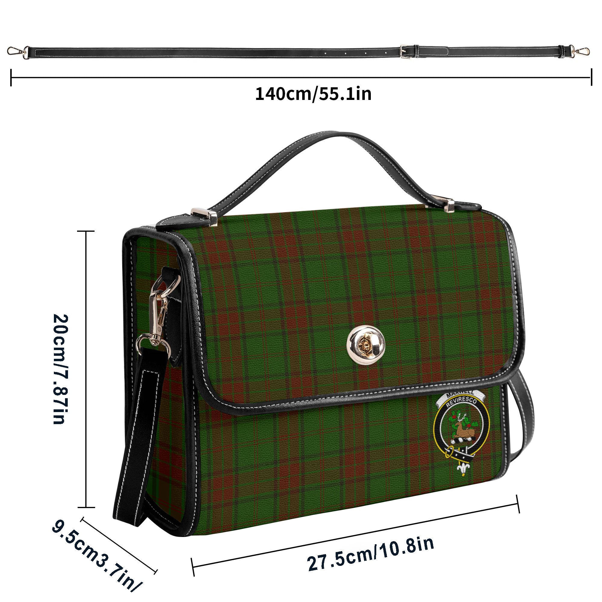 Maxwell Hunting Tartan Crest Satchel Bag