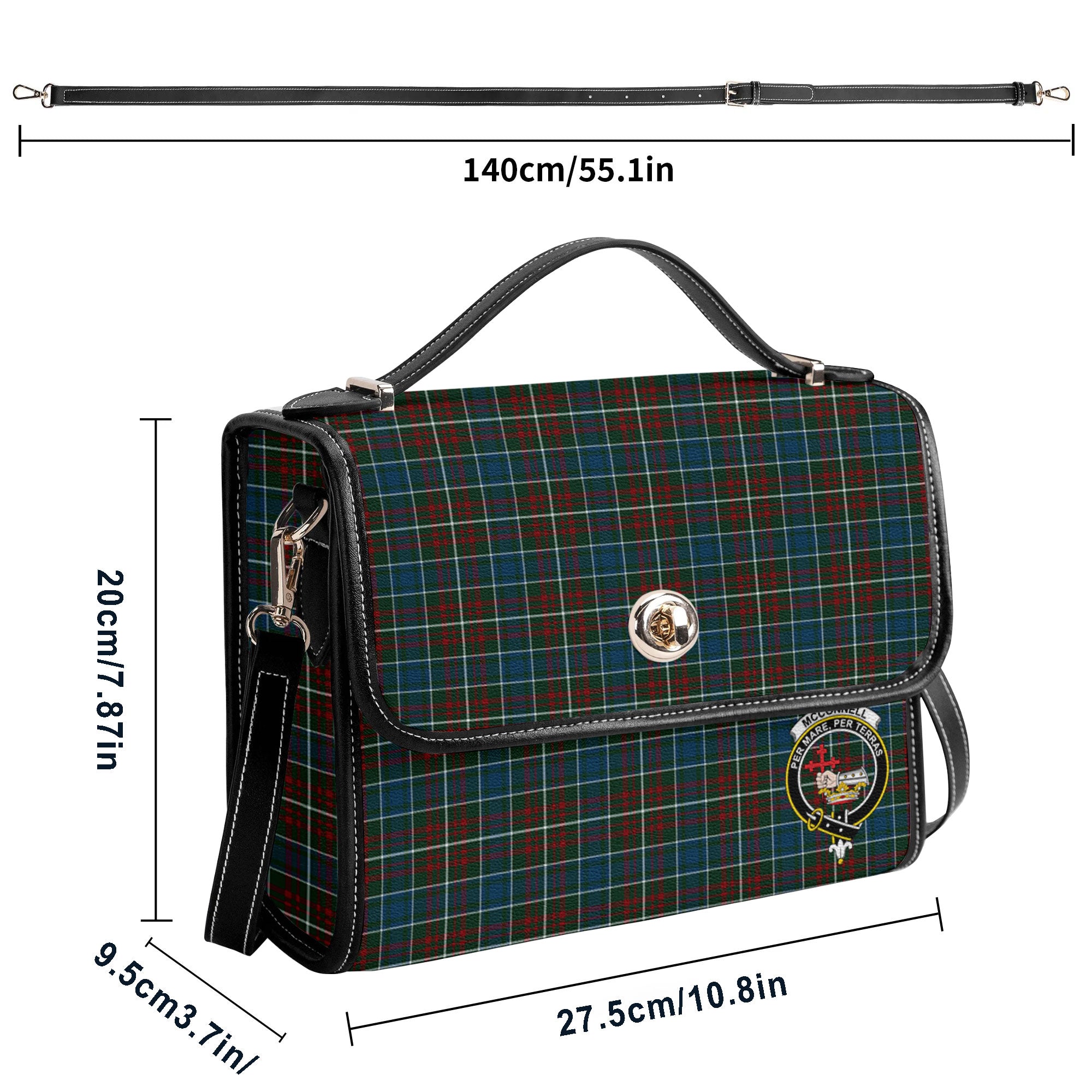 McConnell Tartan Crest Satchel Bag