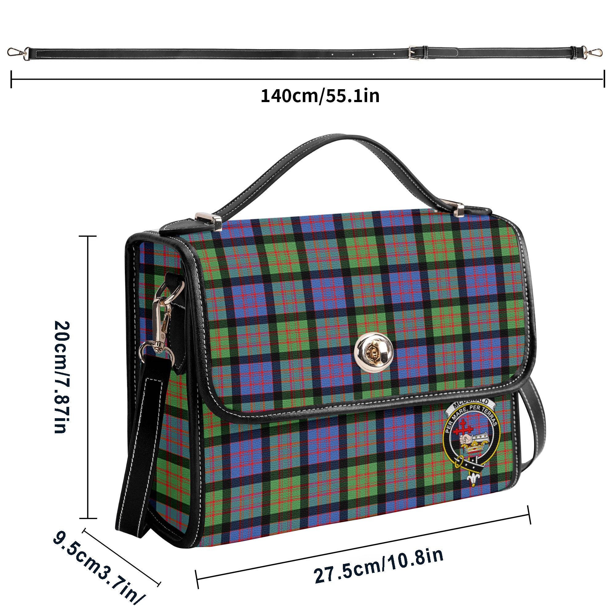 McDonald Ancient Tartan Crest Satchel Bag