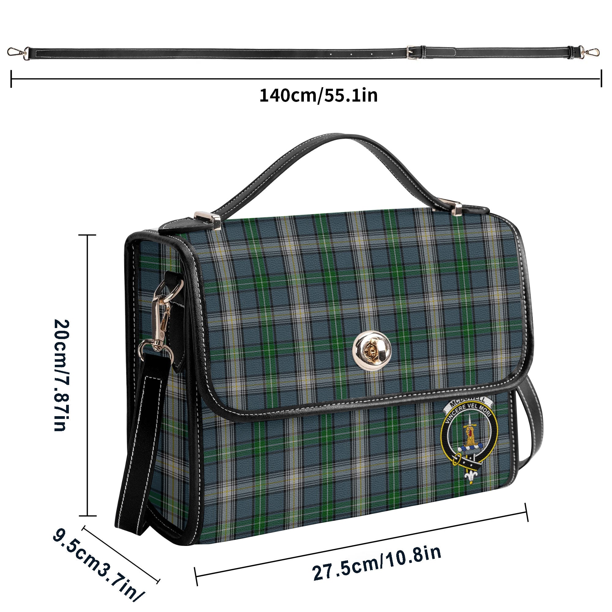 McDowell (MacDowell) Tartan Crest Satchel Bag