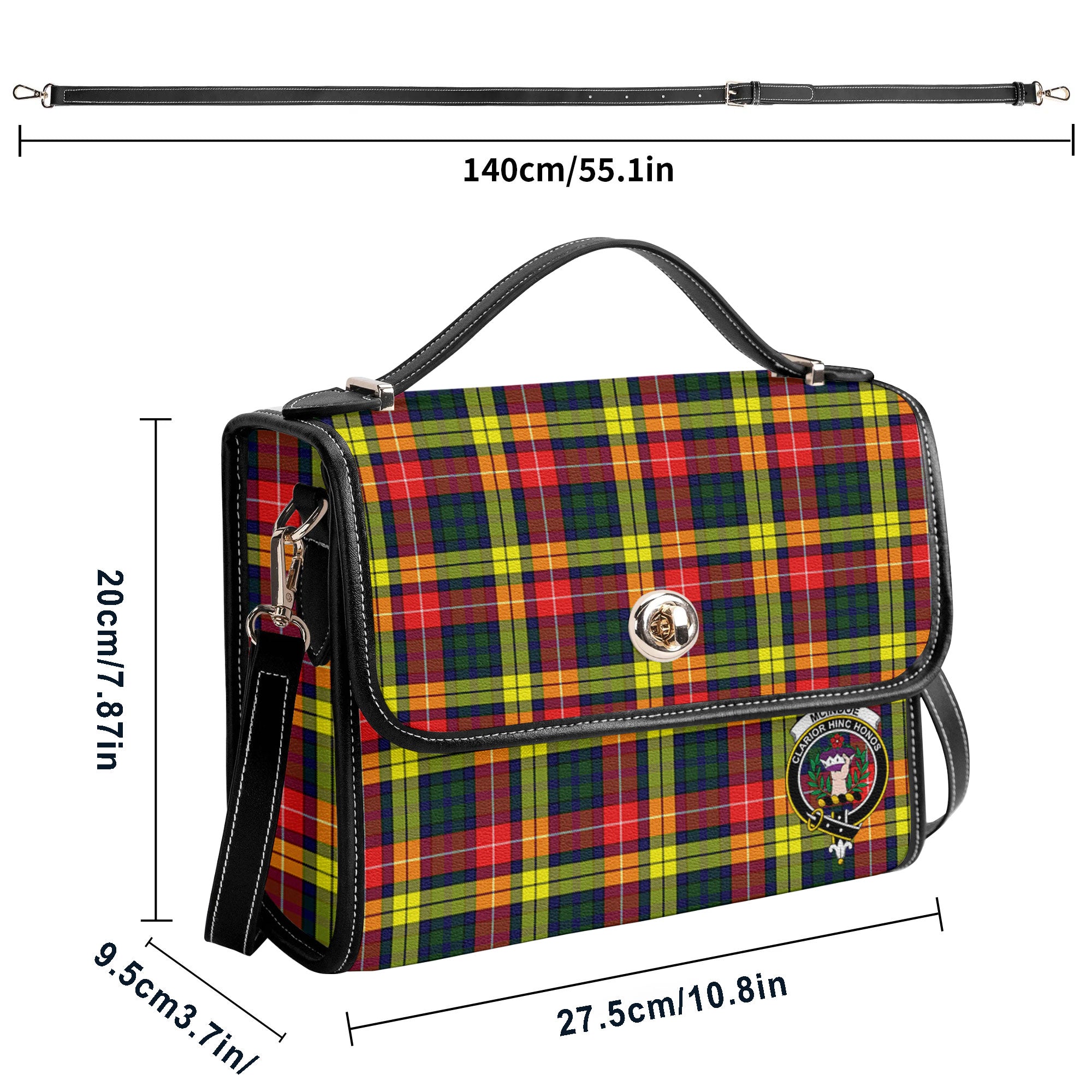McIndoe Tartan Crest Satchel Bag
