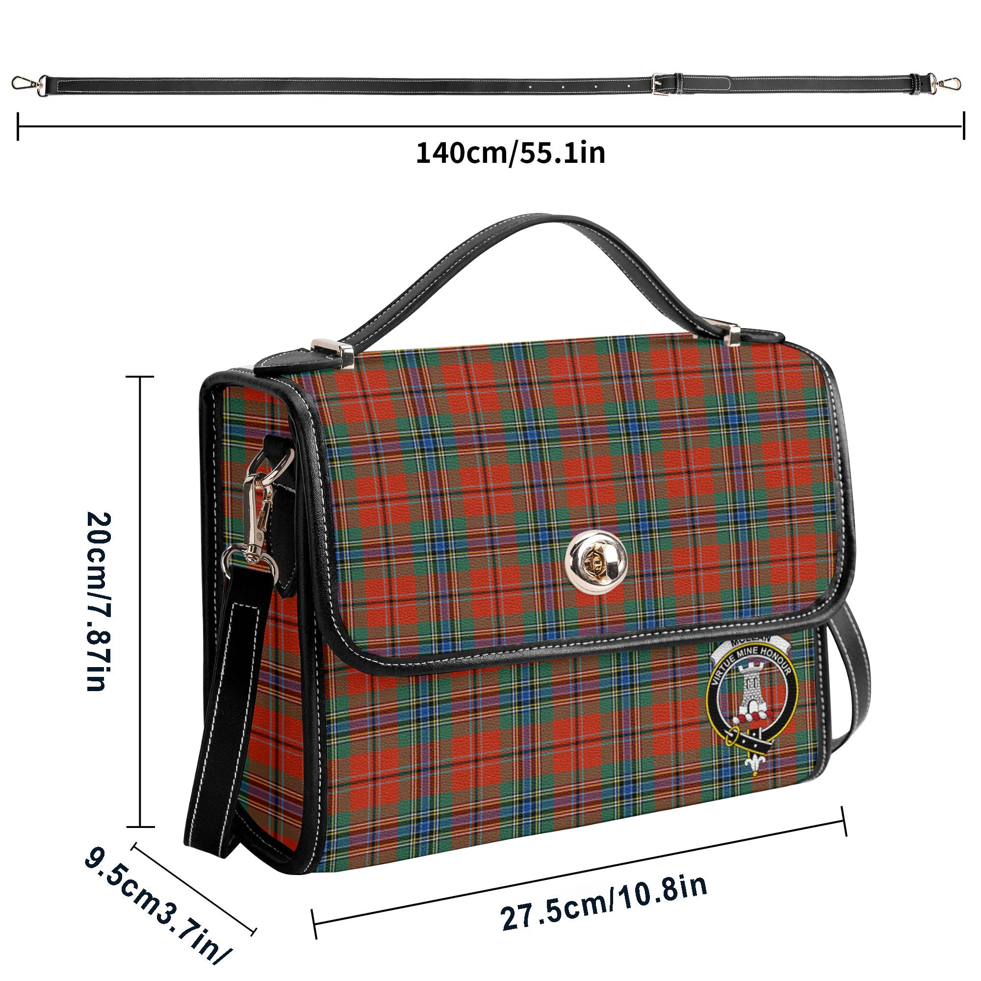 McLean of Duart Ancient Tartan Crest Satchel Bag