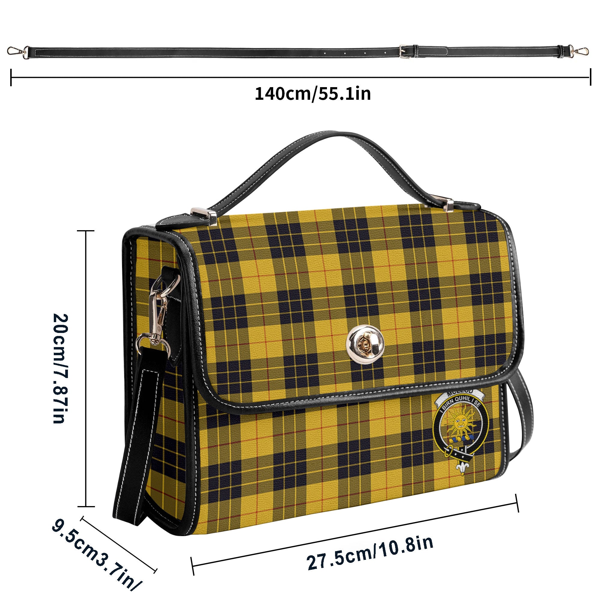 McLeod of Lewis Ancient Tartan Crest Satchel Bag