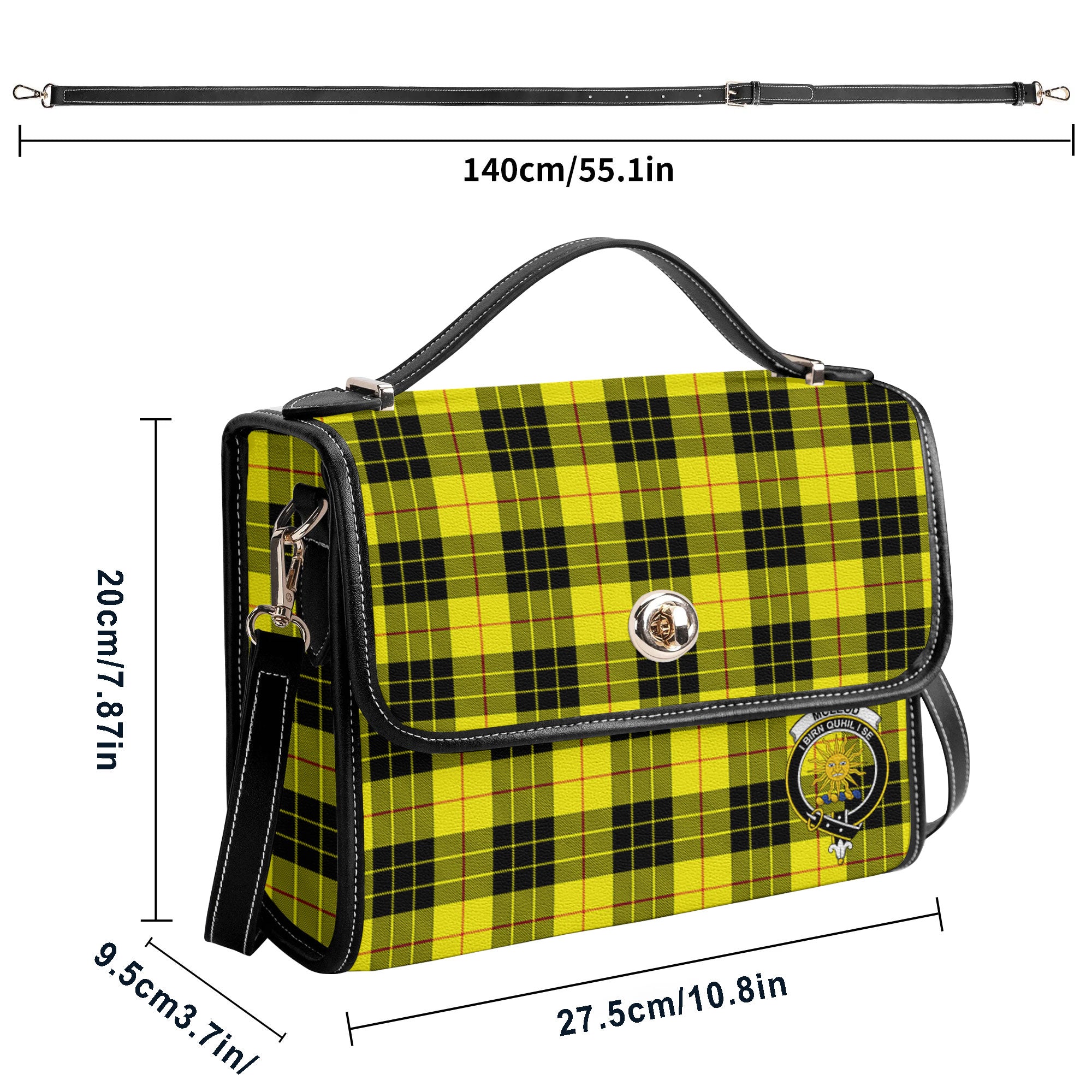 McLeod of Lewis Modern Tartan Crest Satchel Bag