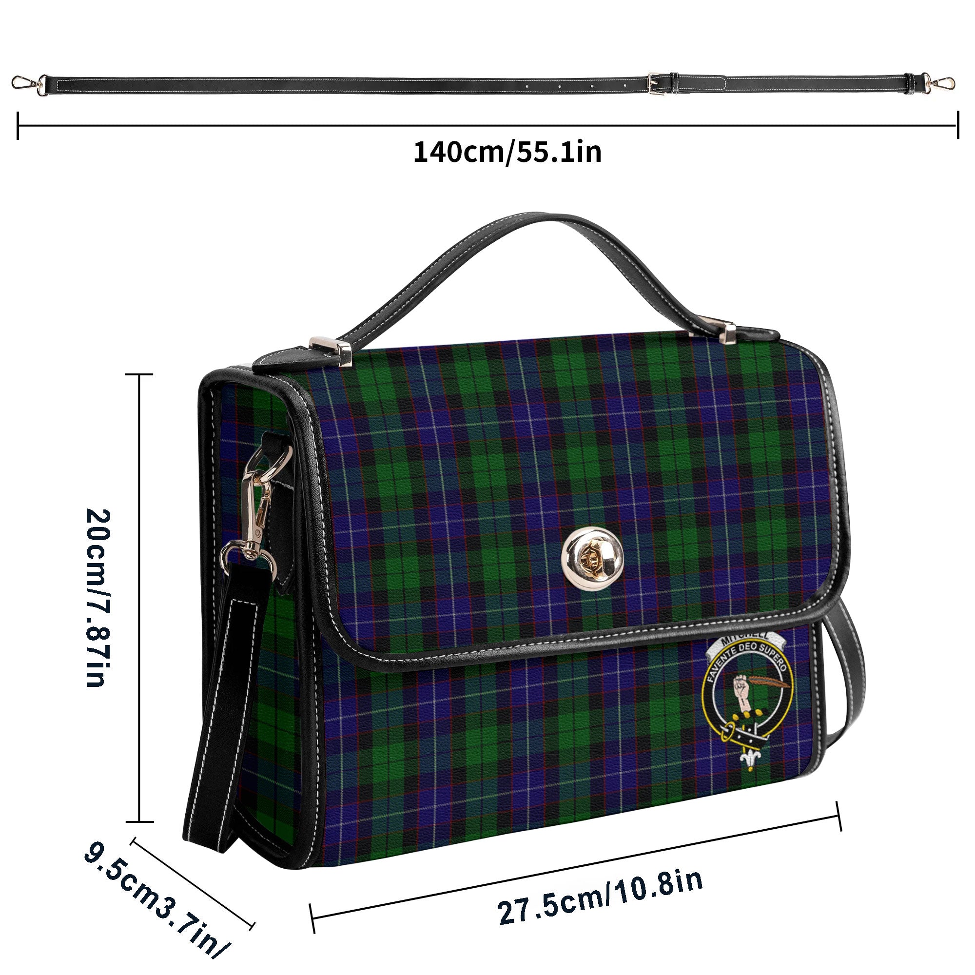 Mitchell Tartan Crest Satchel Bag