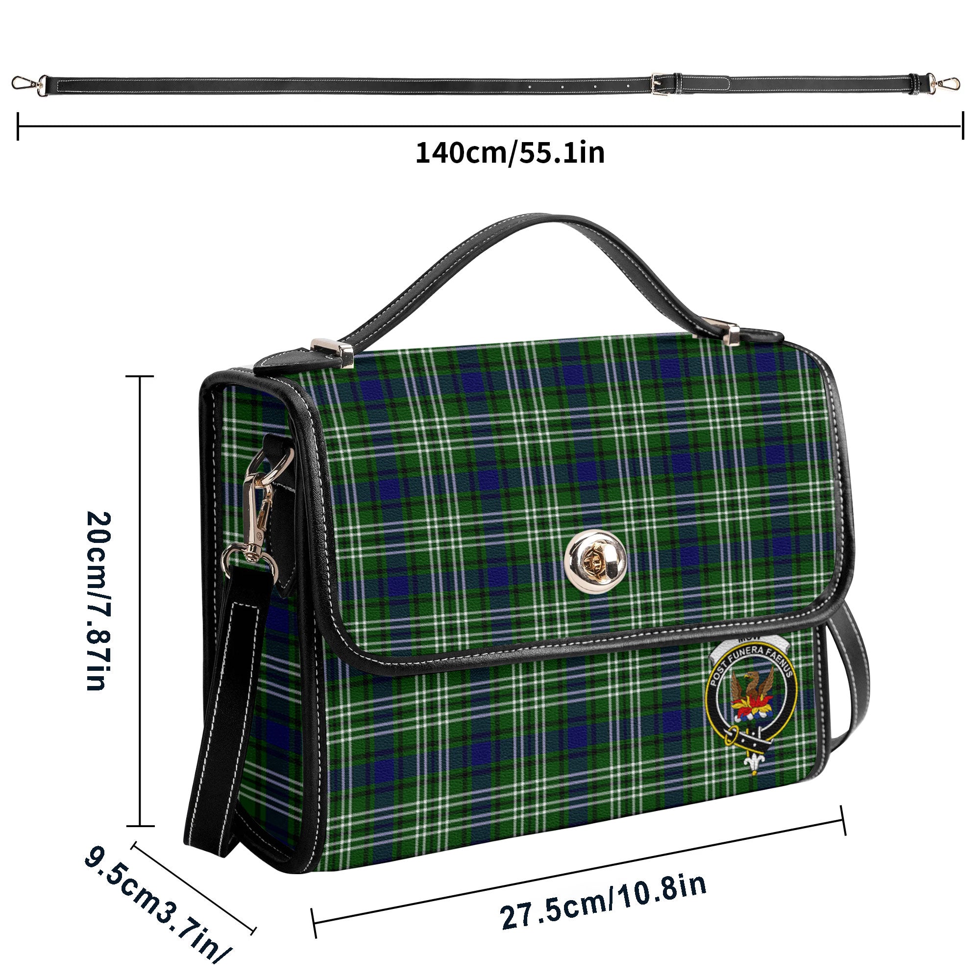 Mow Tartan Crest Satchel Bag