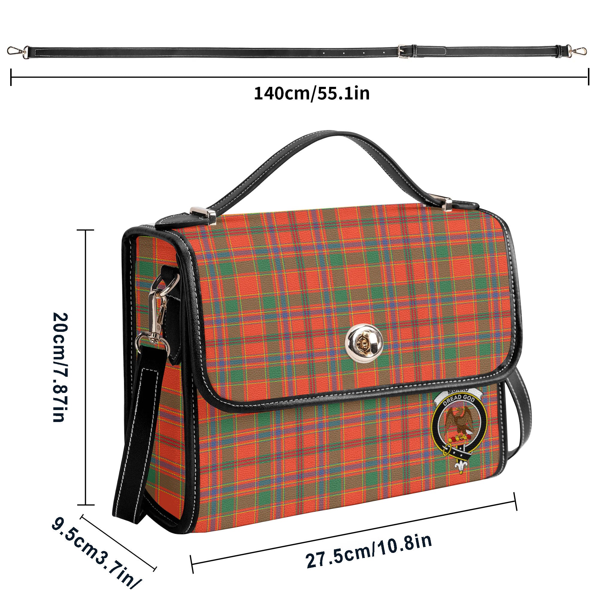 Munro Ancient Tartan Crest Satchel Bag