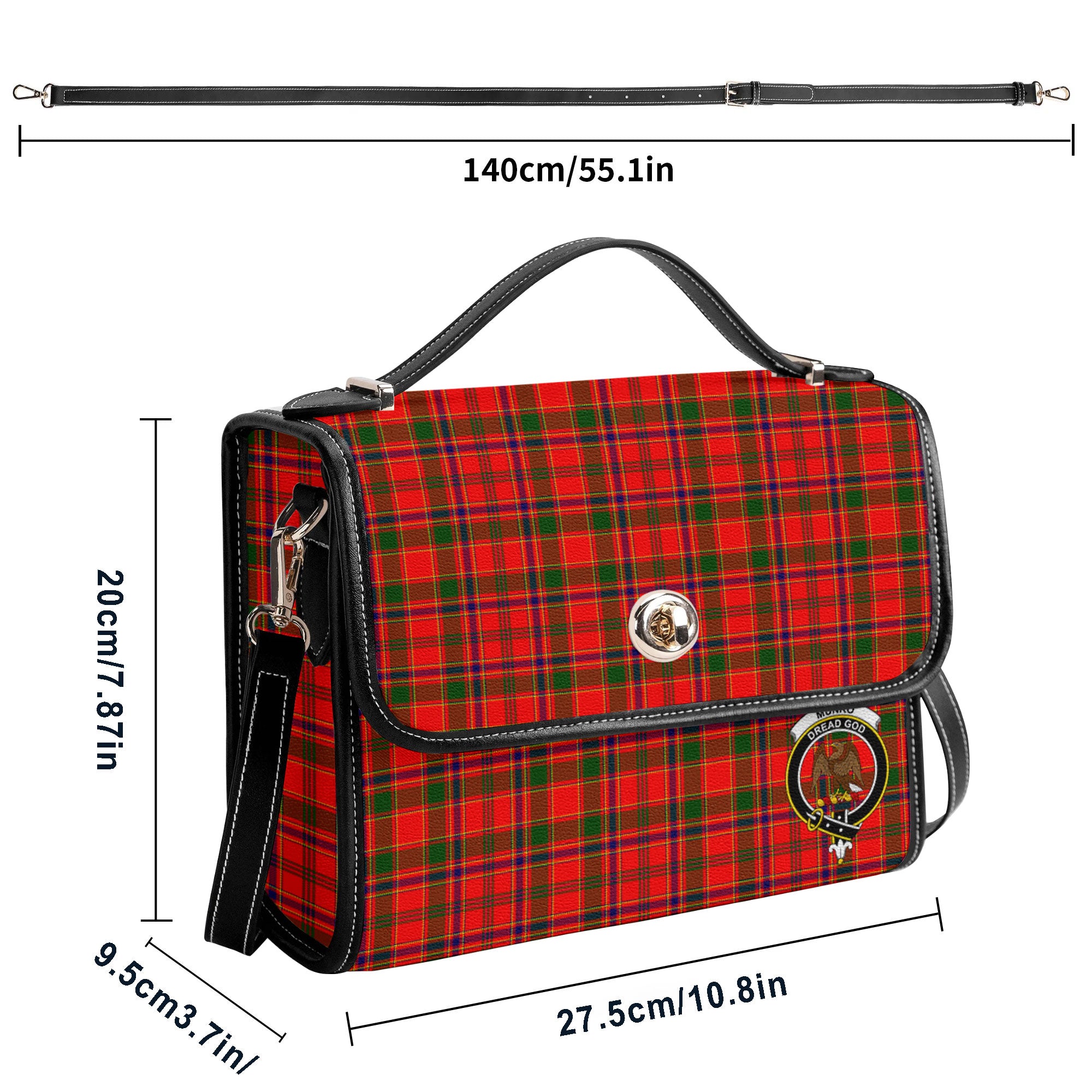 Munro Modern Tartan Crest Satchel Bag