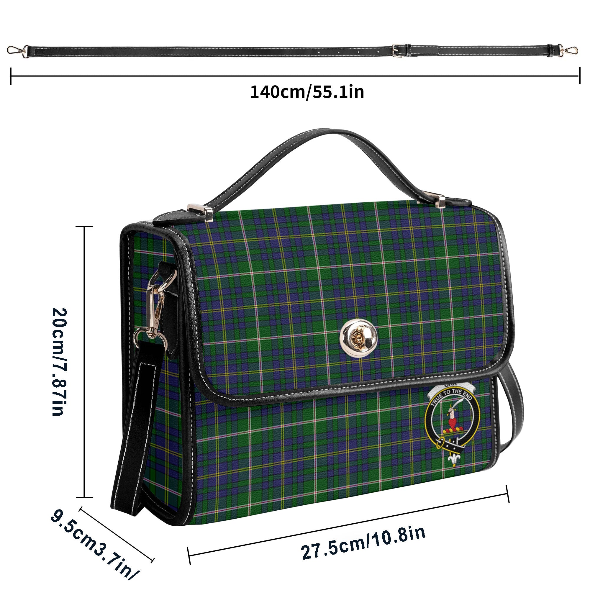 Orr Tartan Crest Satchel Bag
