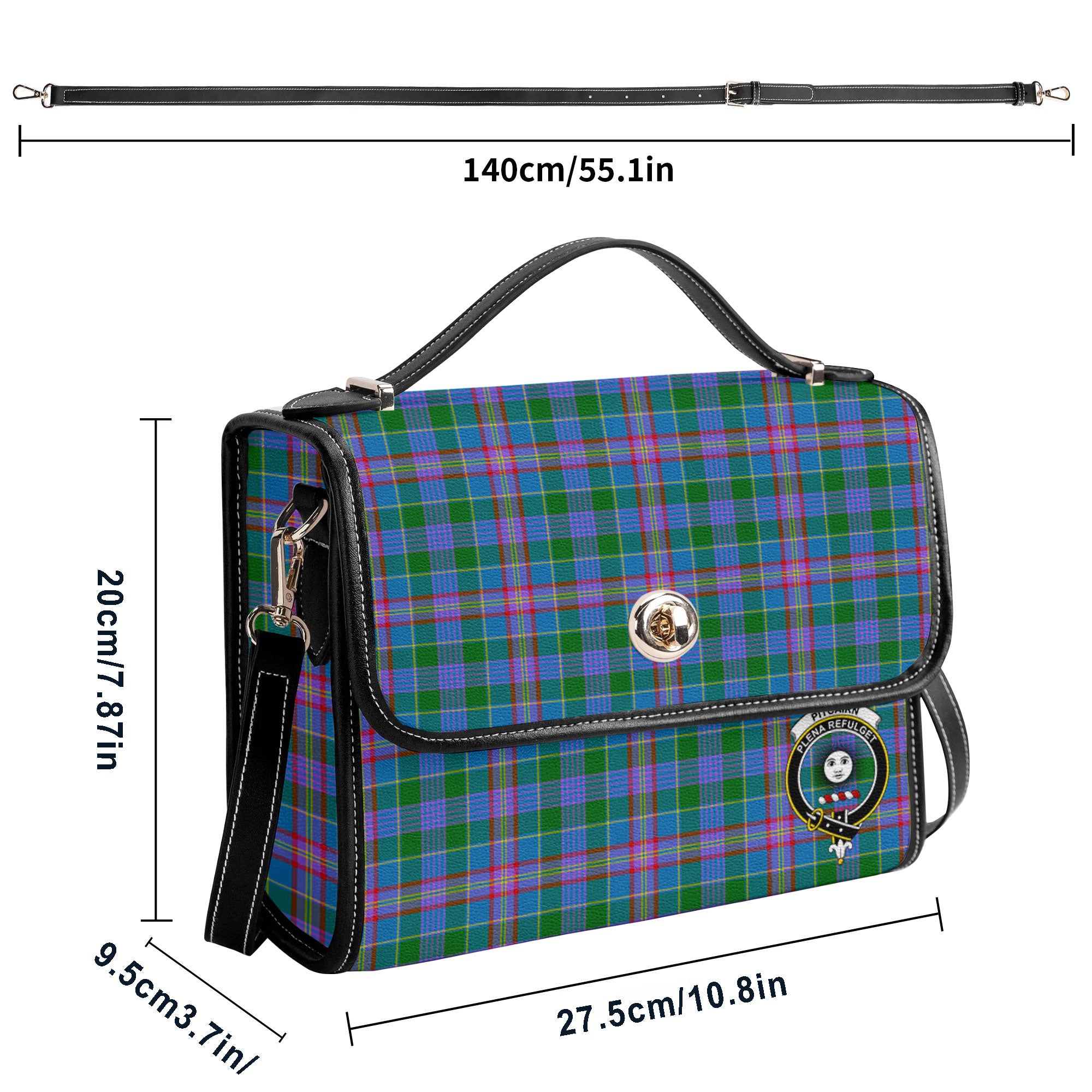 Pitcairn Hunting Tartan Crest Satchel Bag