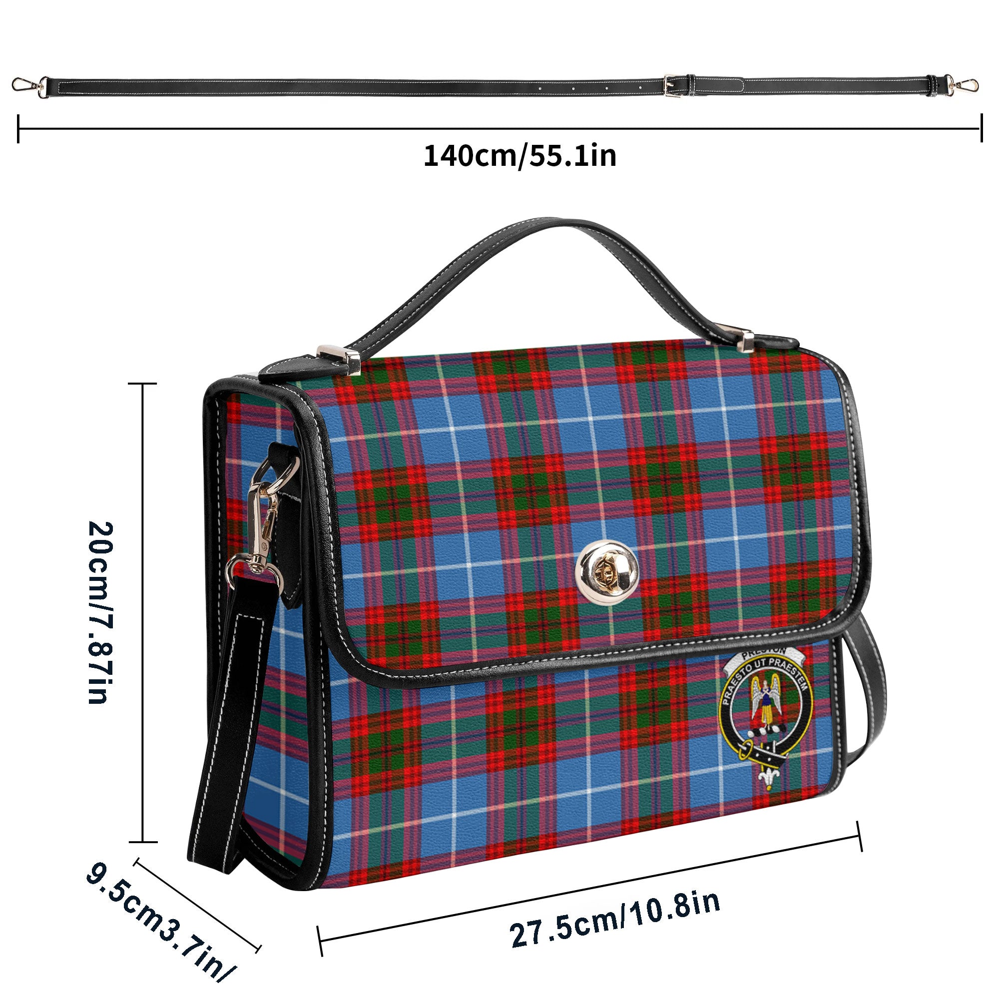 Preston Tartan Crest Satchel Bag