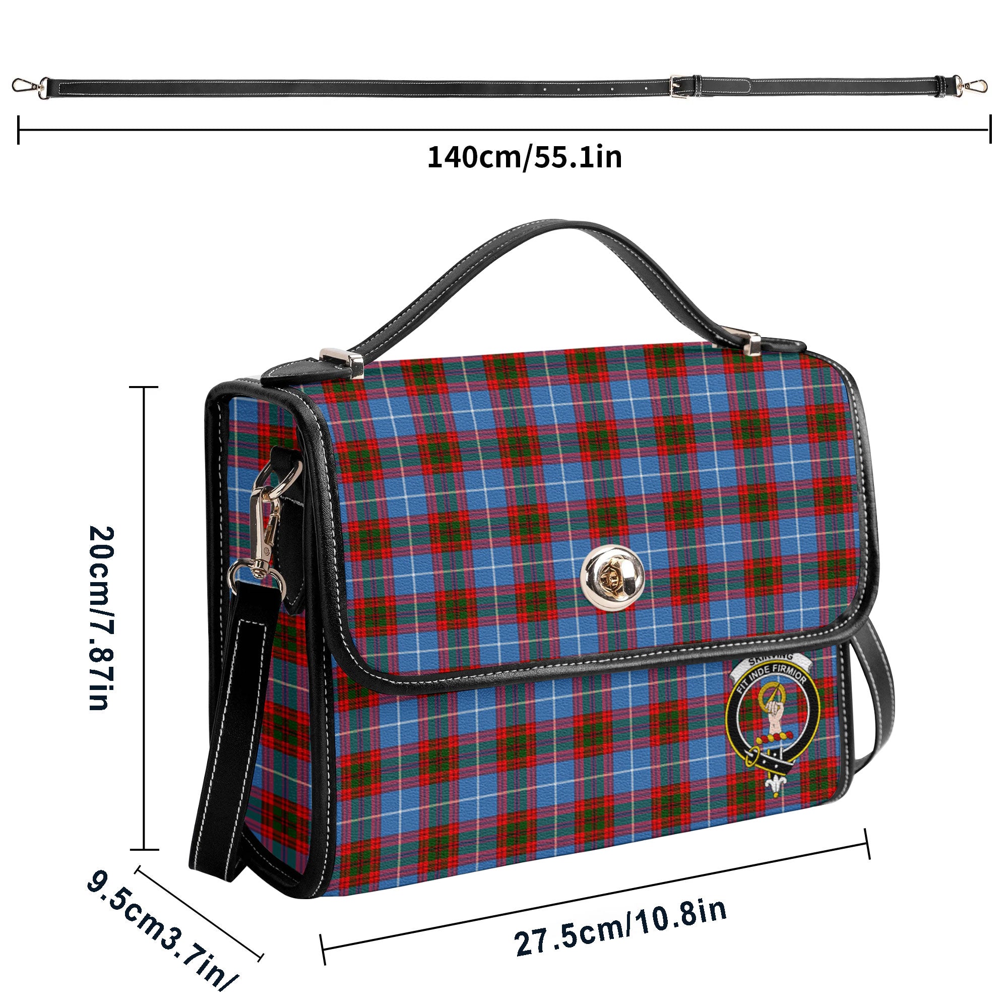 Skirving Tartan Crest Satchel Bag