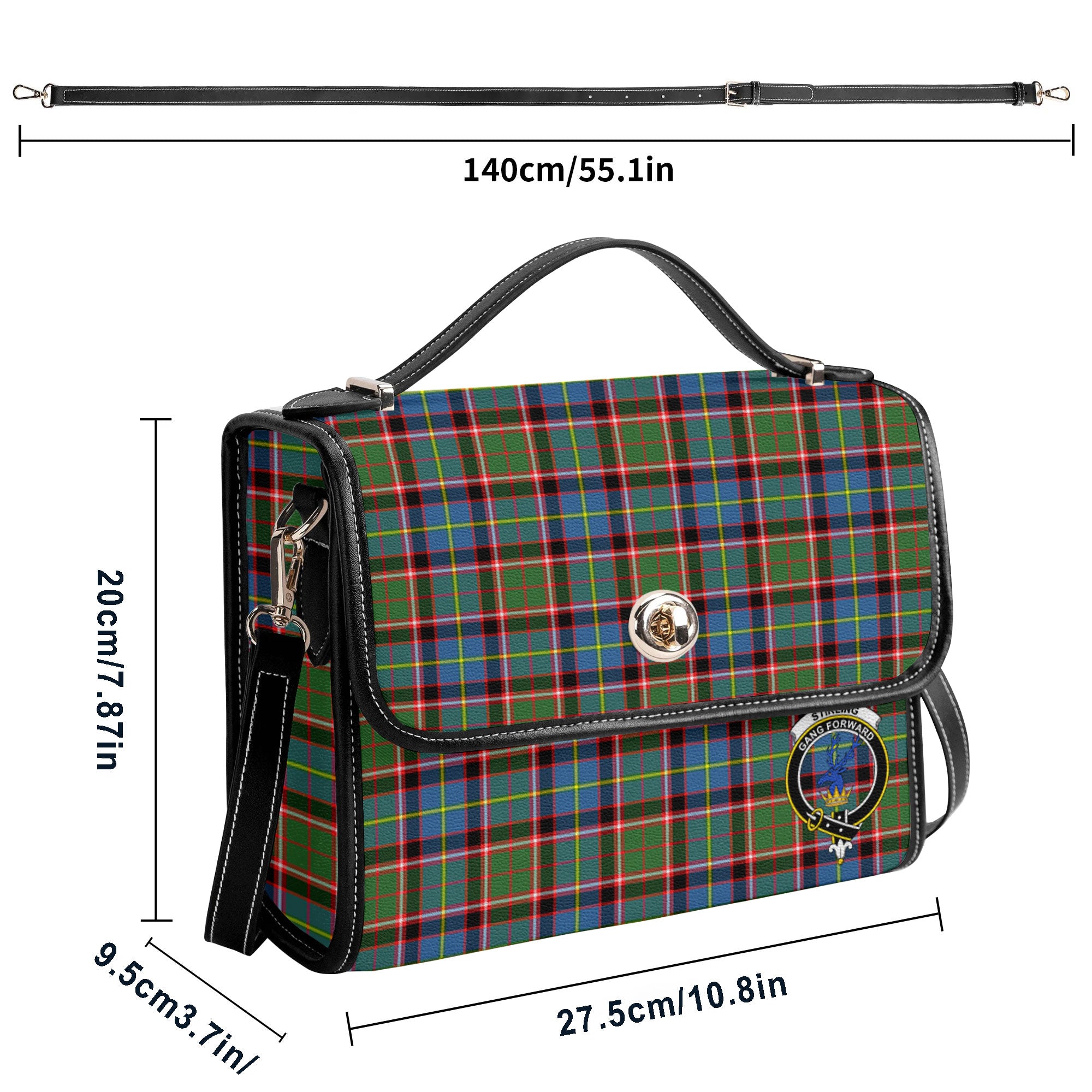 Stirling (of Cadder-Present Chief) Tartan Crest Satchel Bag