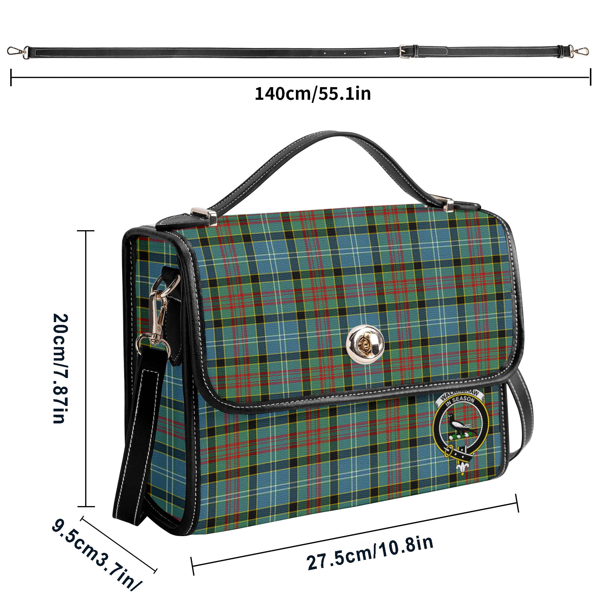 Walkinshaw Tartan Crest Satchel Bag