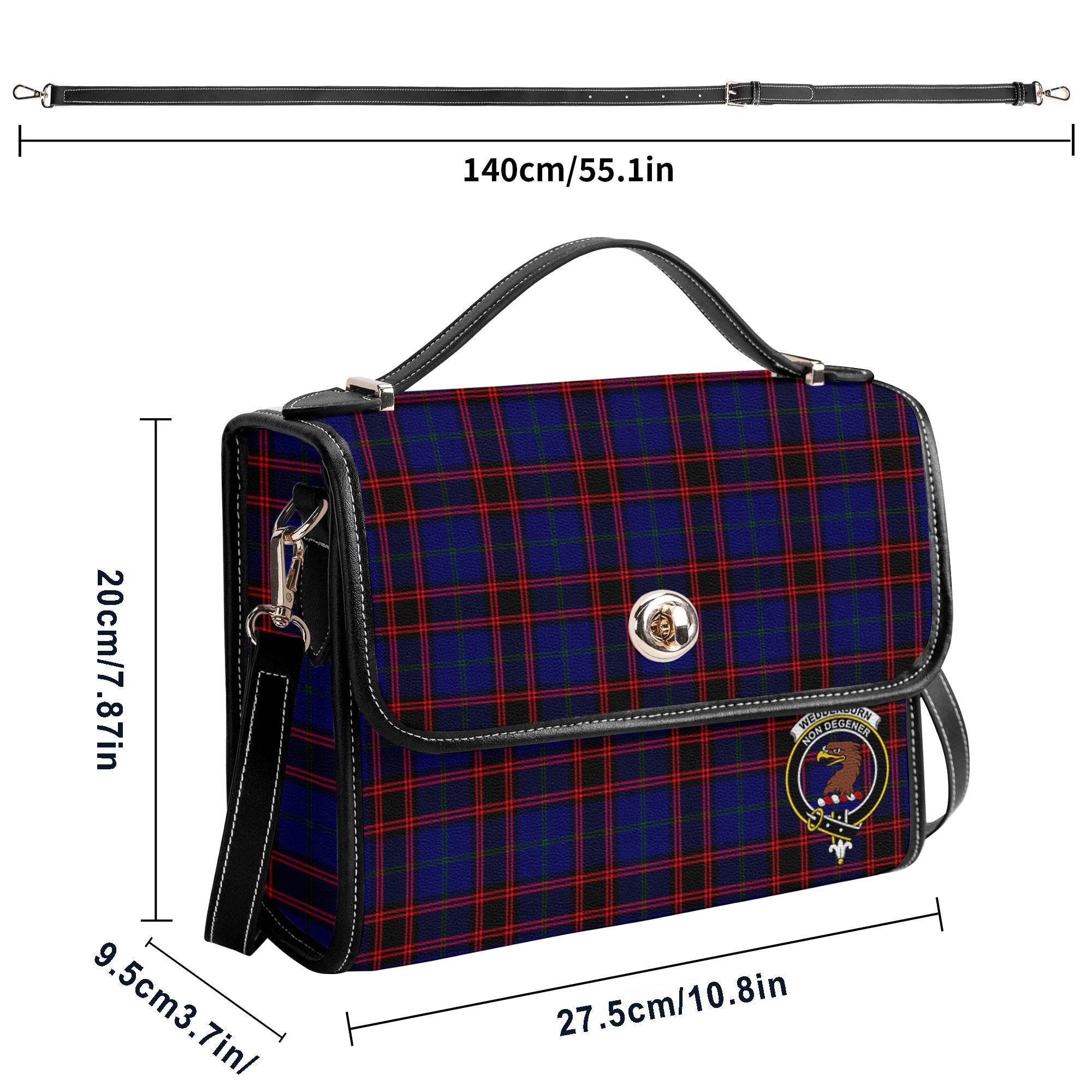 Wedderburn Tartan Crest Satchel Bag