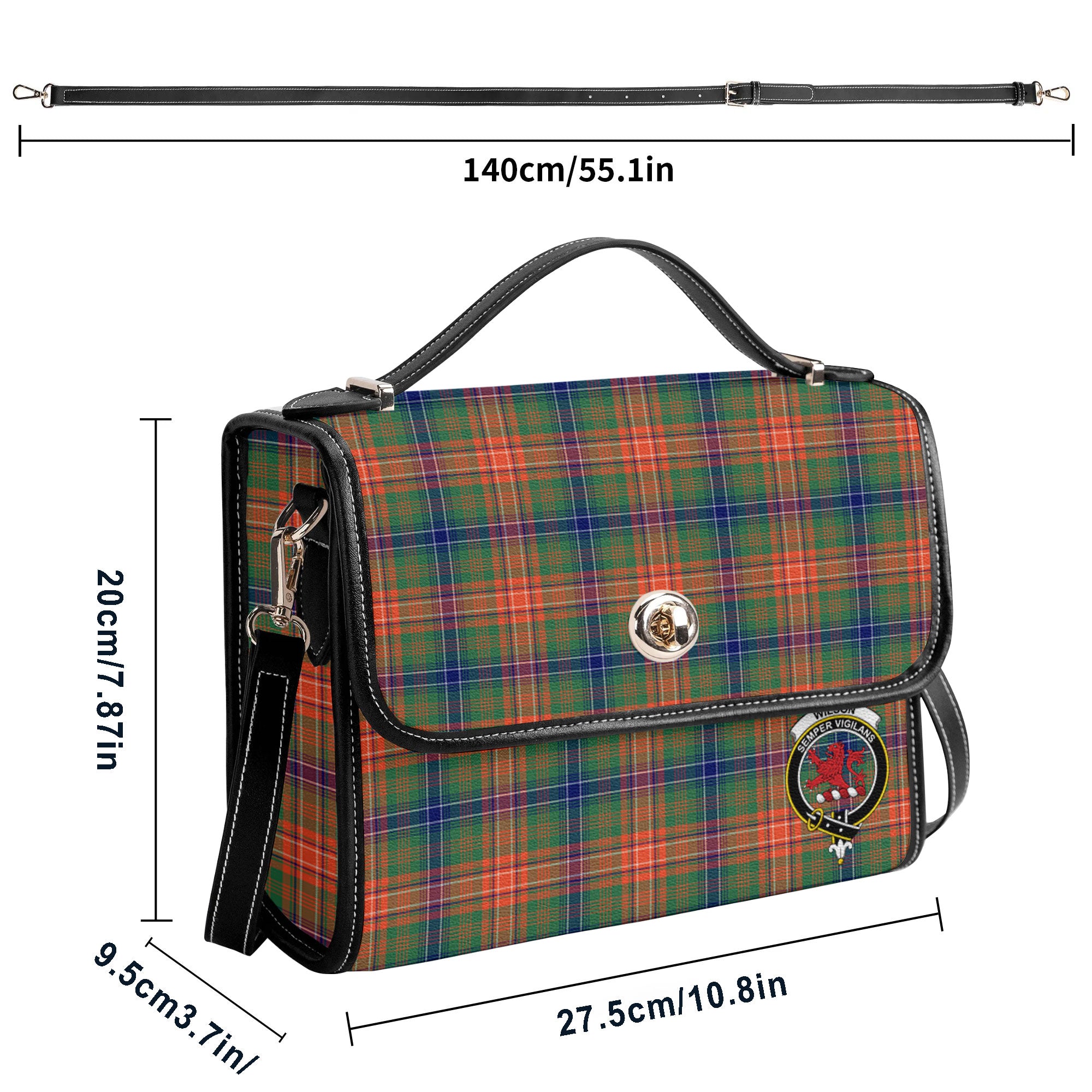 Wilson Ancient Tartan Crest Satchel Bag